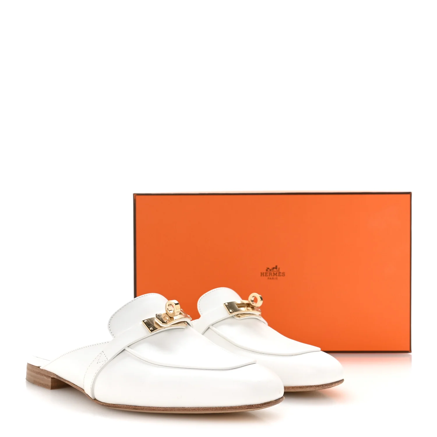 Calfskin Oz Mules 36 White - Image 9