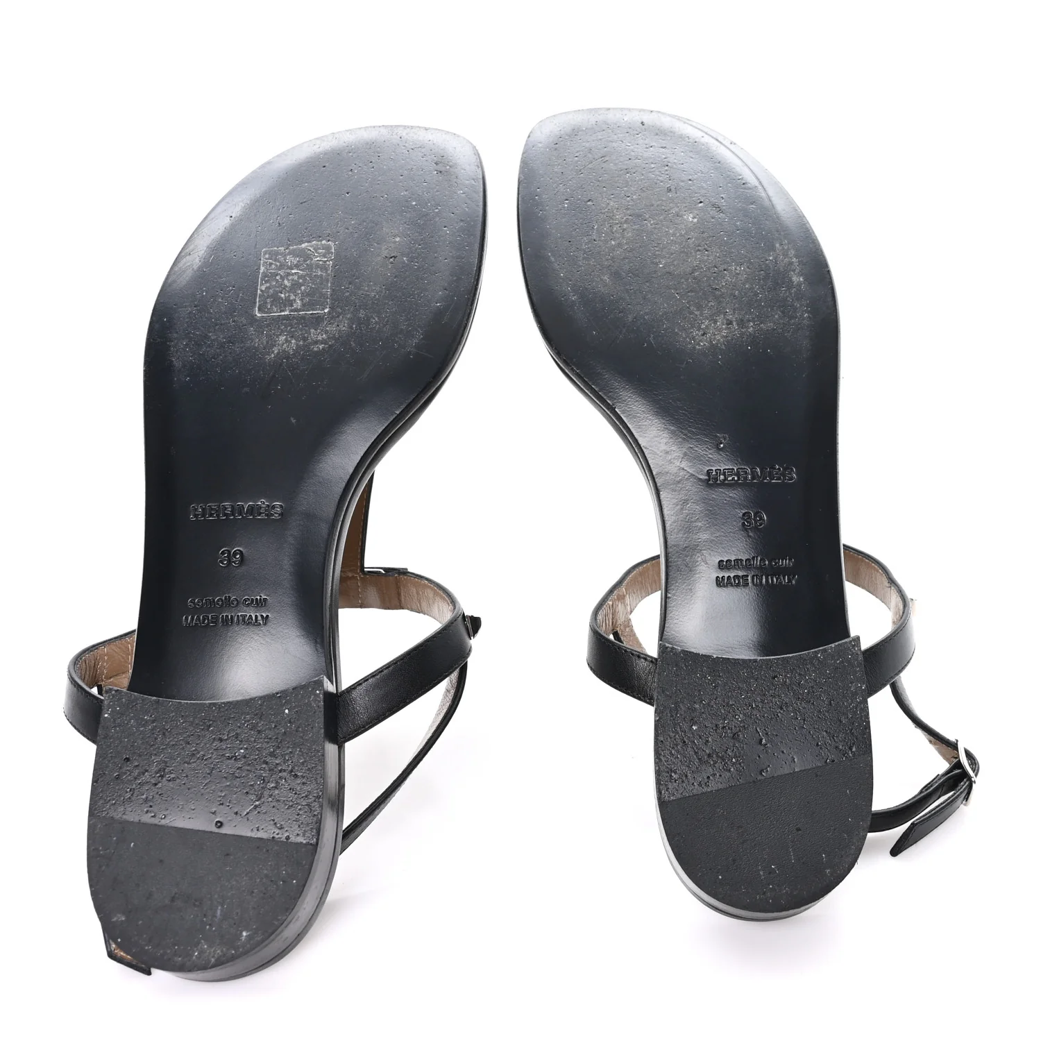 Calfskin Studded Olivia Sandals 39 Black - Image 6