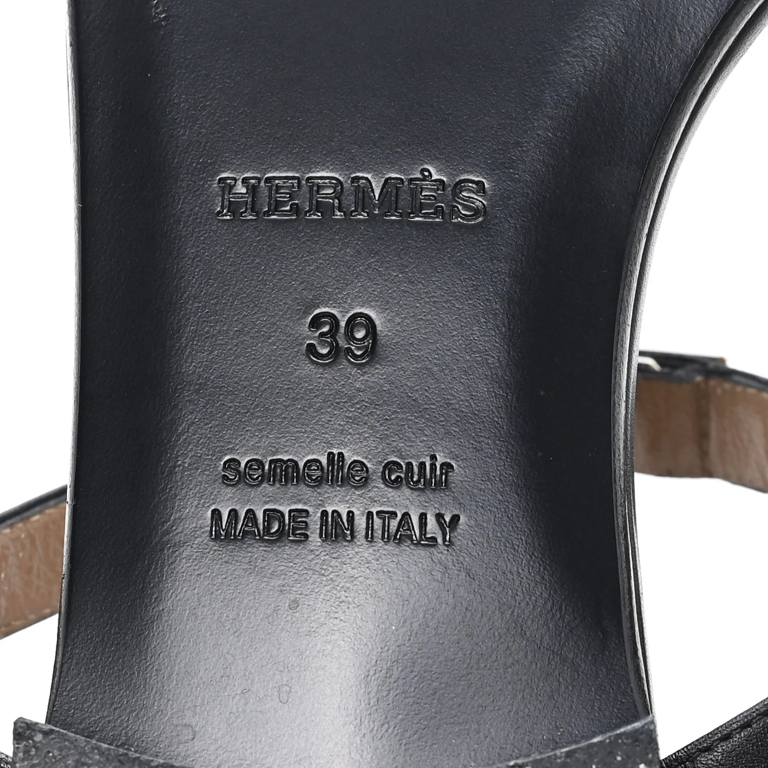 Calfskin Studded Olivia Sandals 39 Black - Image 7