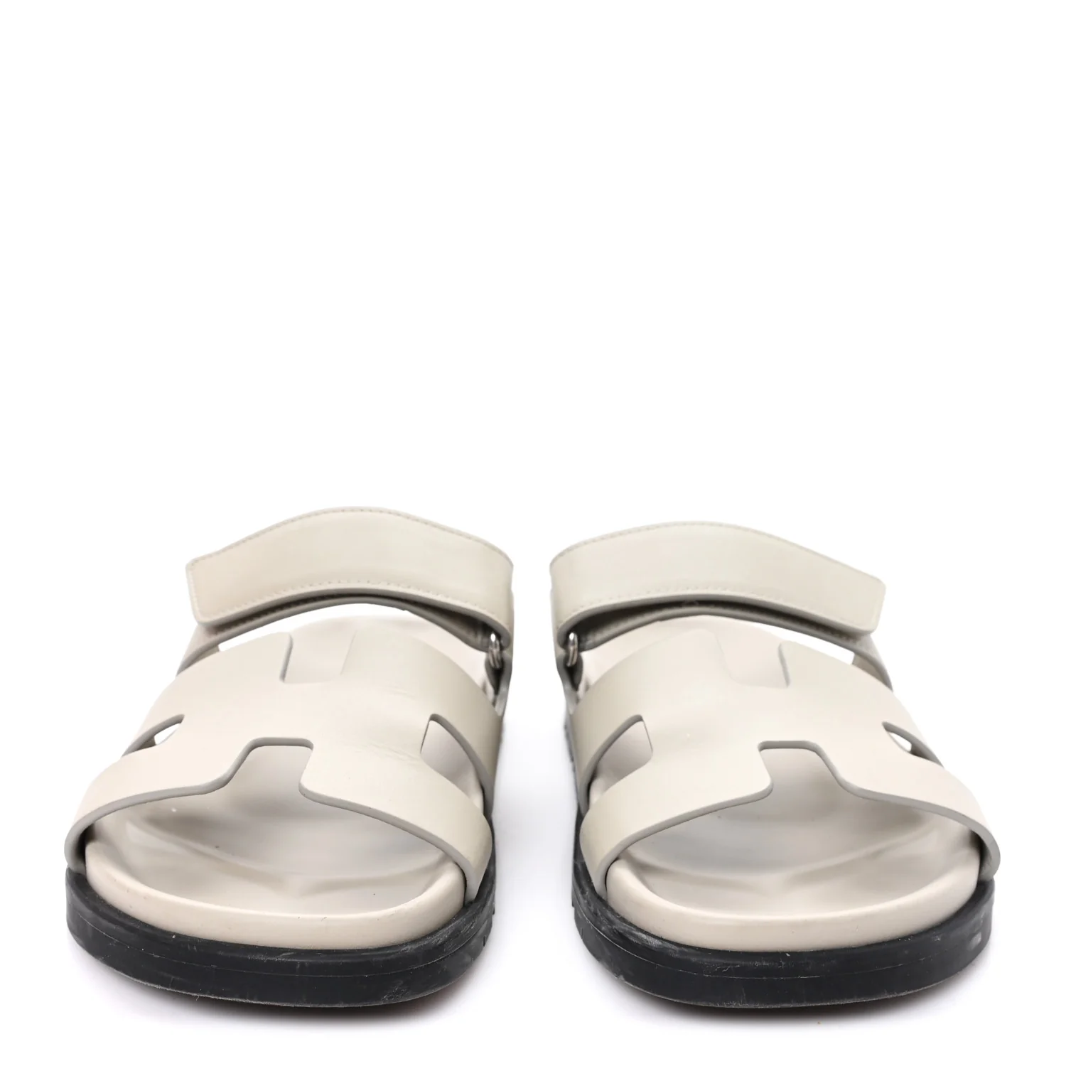 Calfskin Womens Chypre Sandals 36.5 Beige Esquisse - Image 3