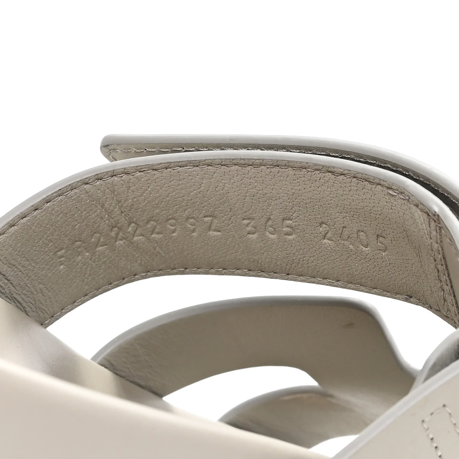 Calfskin Womens Chypre Sandals 36.5 Beige Esquisse - Image 9