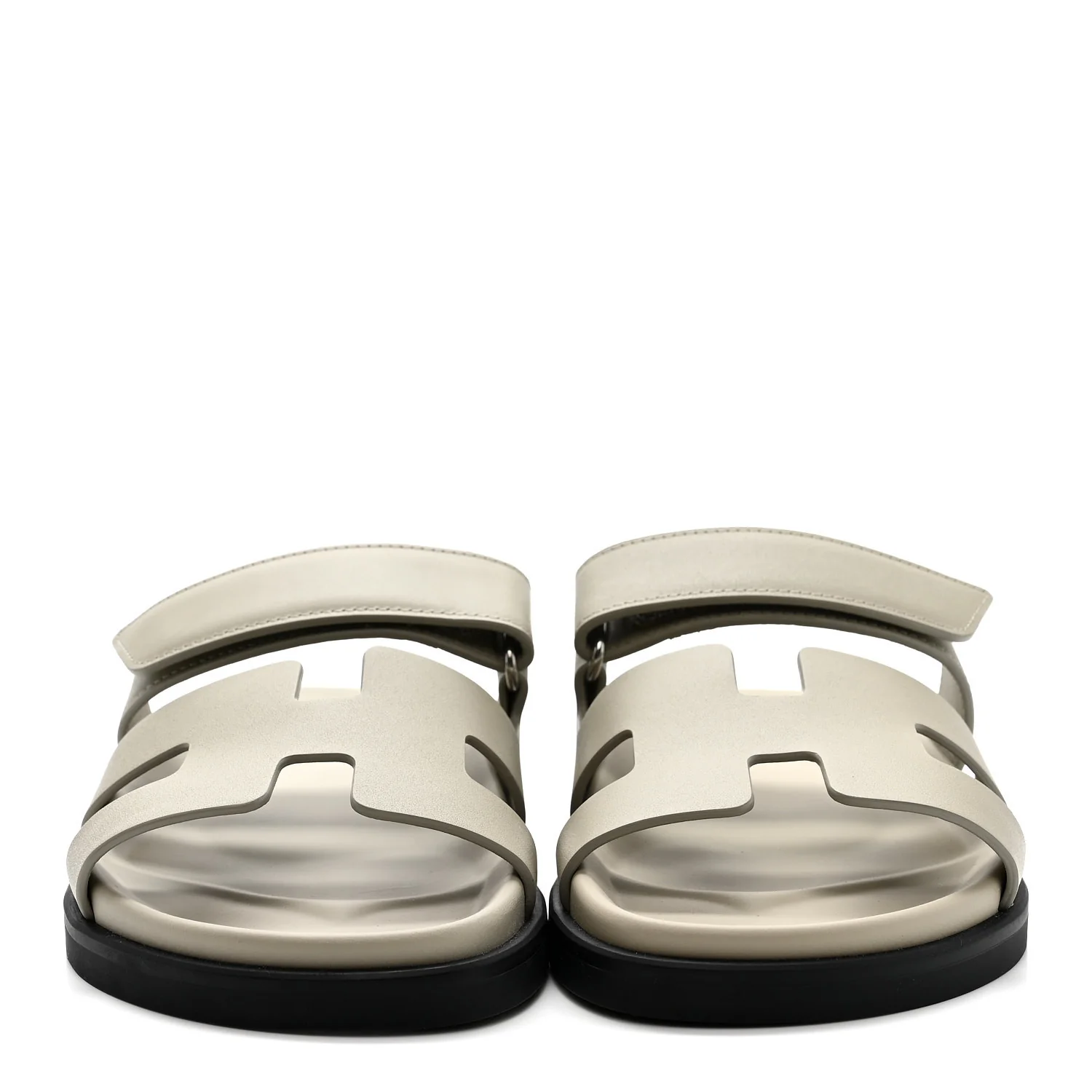 Calfskin Womens Chypre Sandals 36.5 Beige Esquisse - Image 3