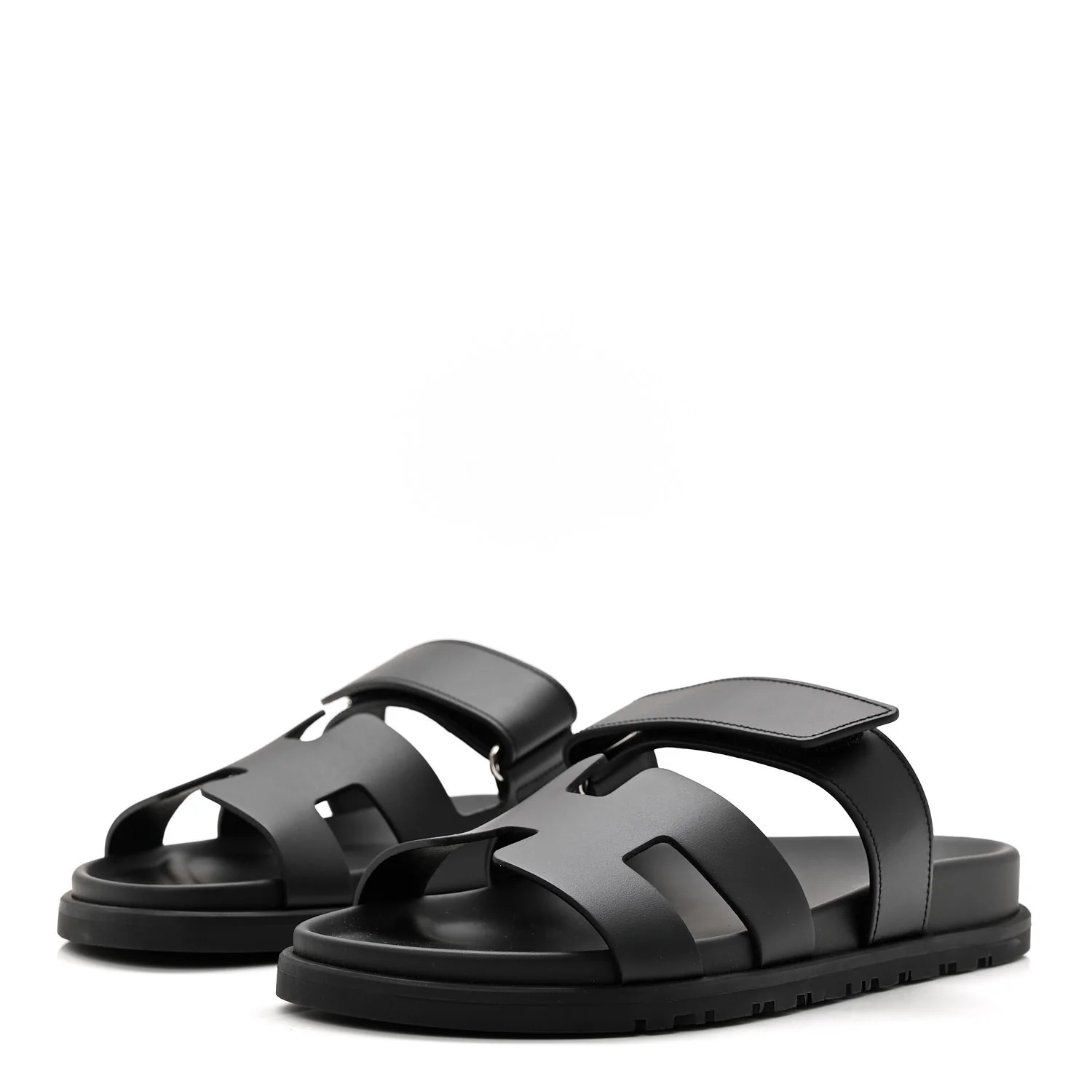 Calfskin Womens Chypre Sandals 37 Black - Image 4