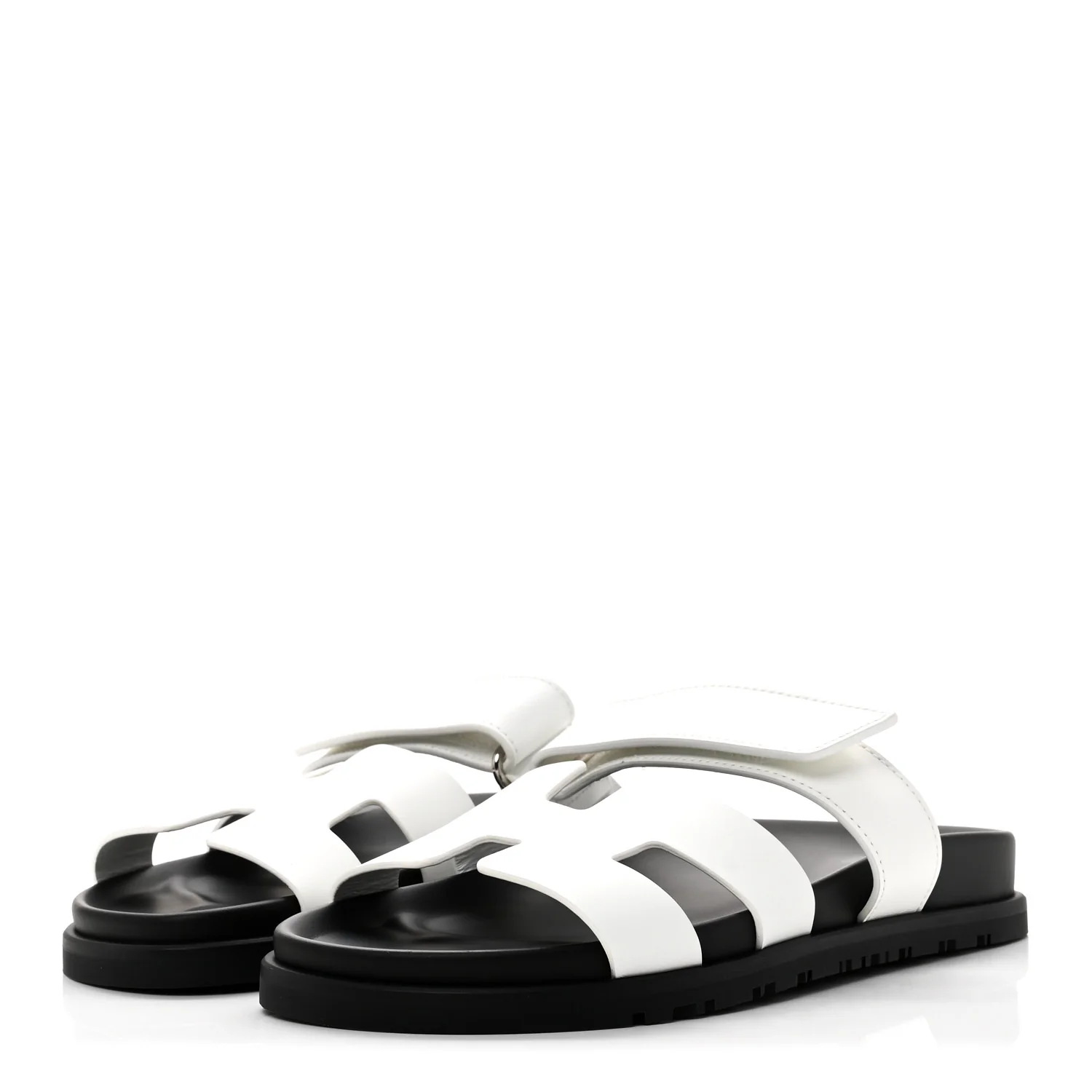 Calfskin Womens Chypre Sandals 37 White - Image 4