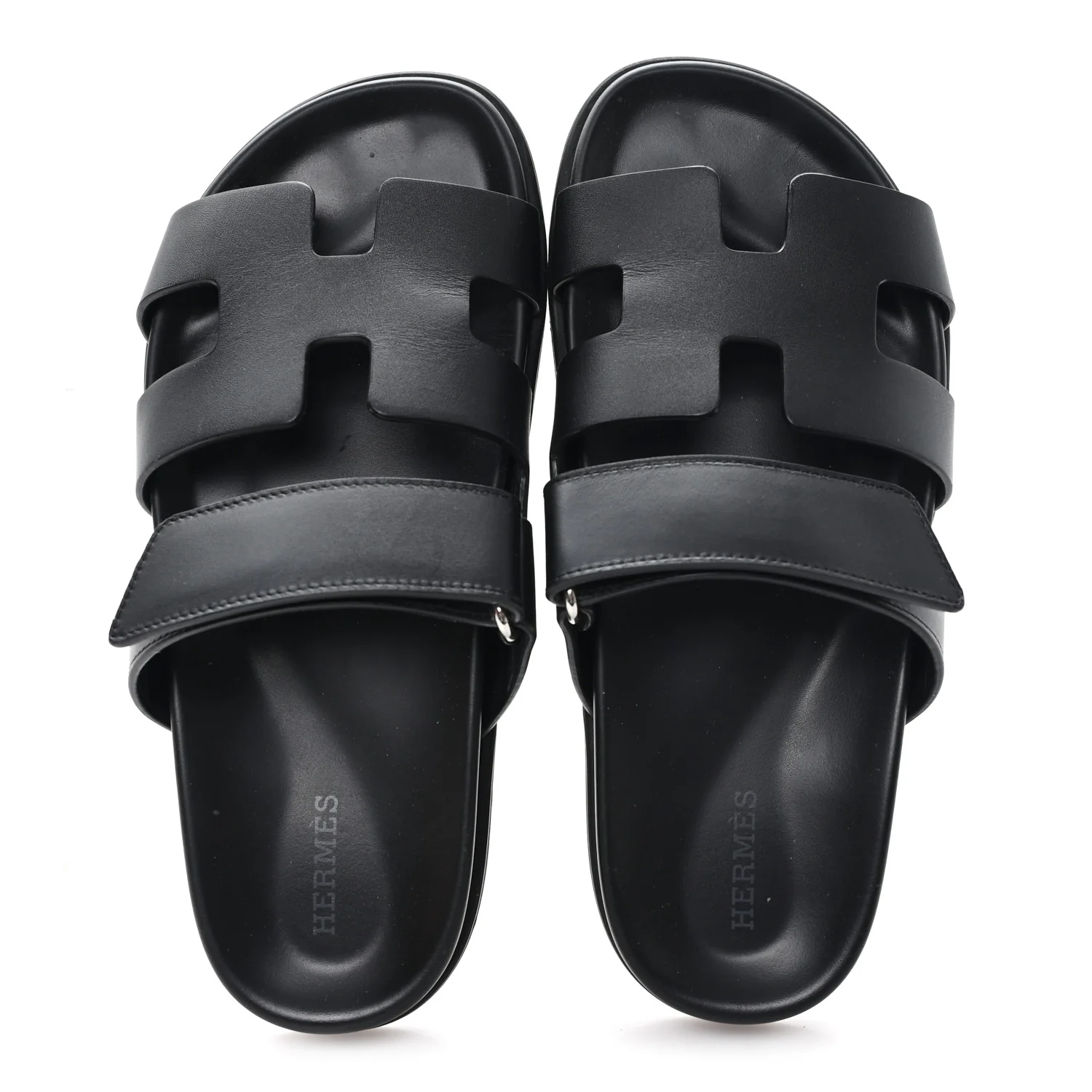 Calfskin Womens Chypre Sandals 37.5 Black - Image 2
