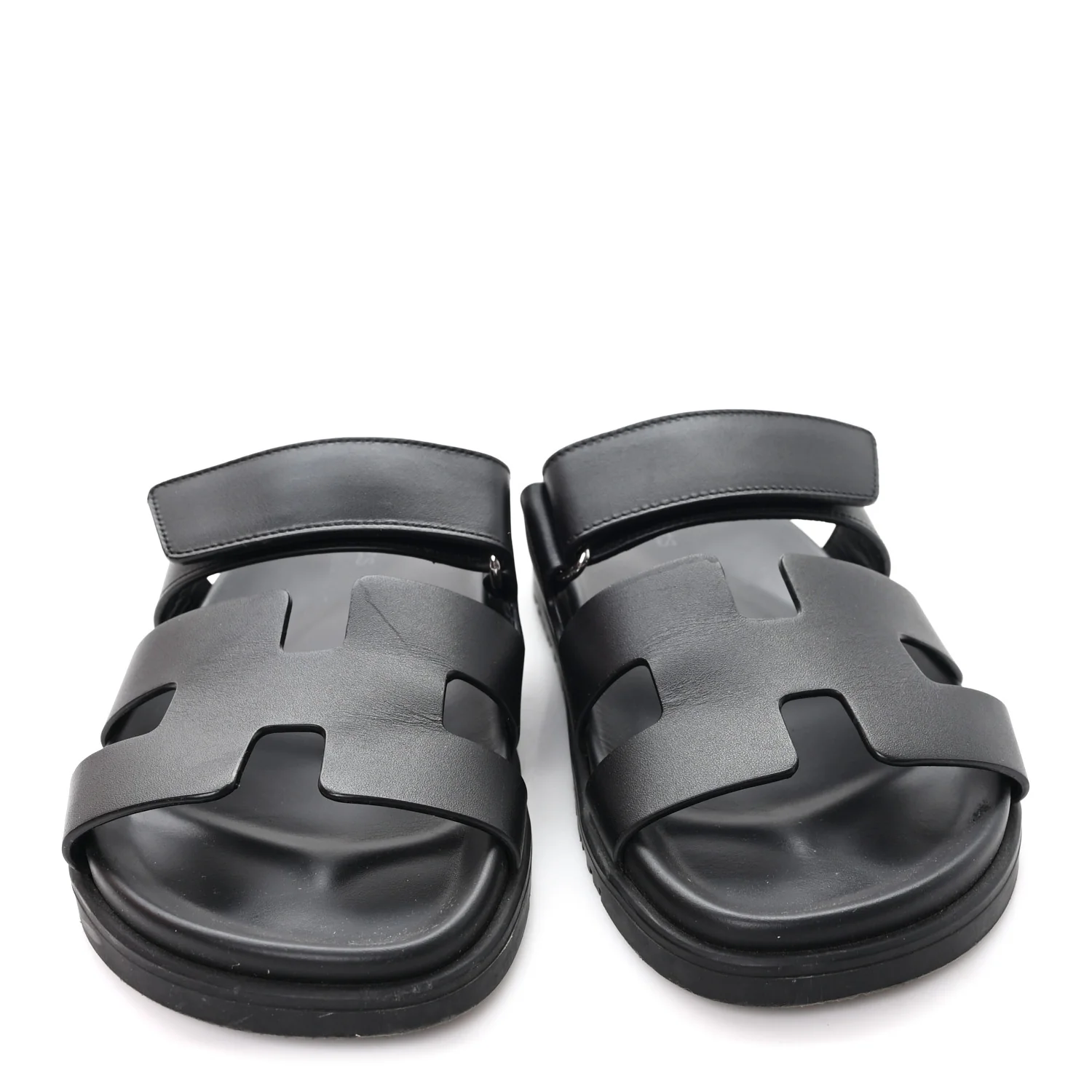 Calfskin Womens Chypre Sandals 37.5 Black - Image 3