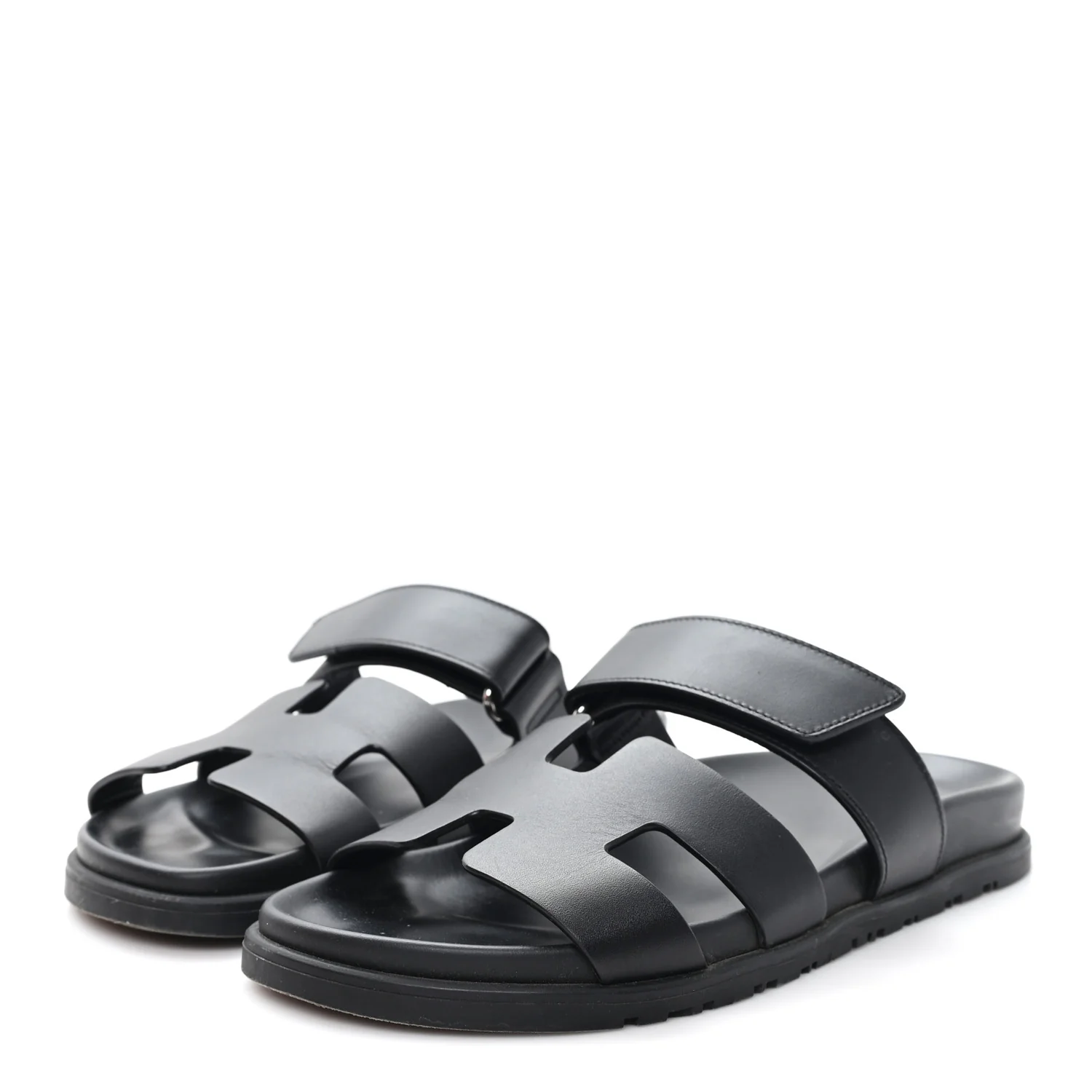 Calfskin Womens Chypre Sandals 37.5 Black - Image 4
