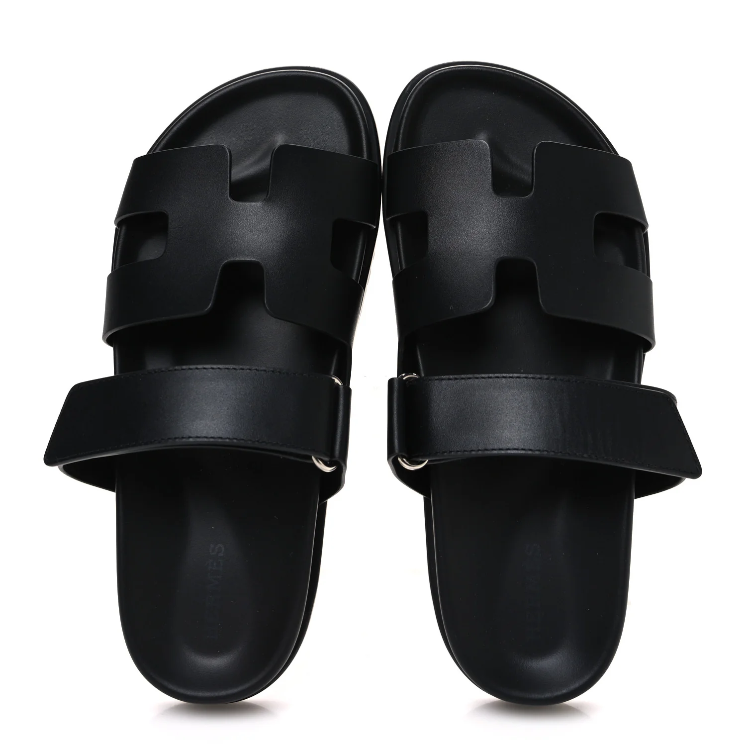 Calfskin Womens Chypre Sandals 37.5 Black - Image 2