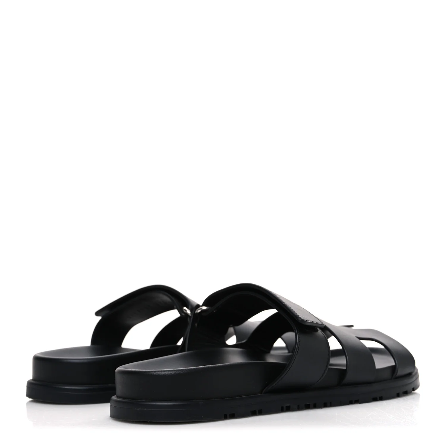 Calfskin Womens Chypre Sandals 37.5 Black - Image 5