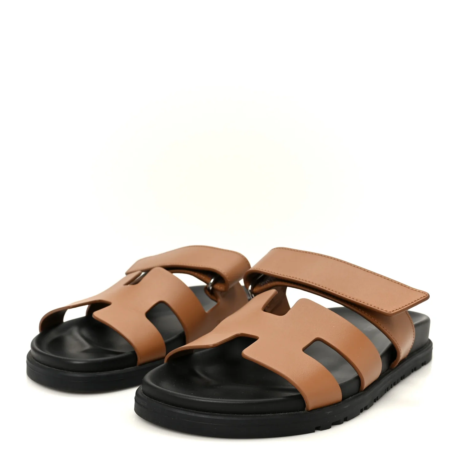 Calfskin Womens Chypre Sandals 37.5 Gold - Image 4