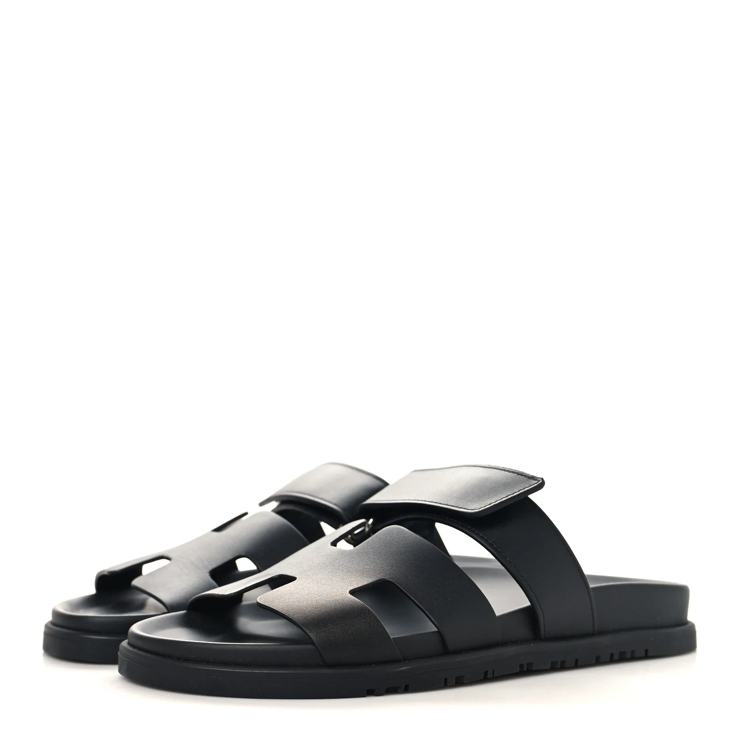 Calfskin Womens Chypre Sandals 38 Black - Image 4
