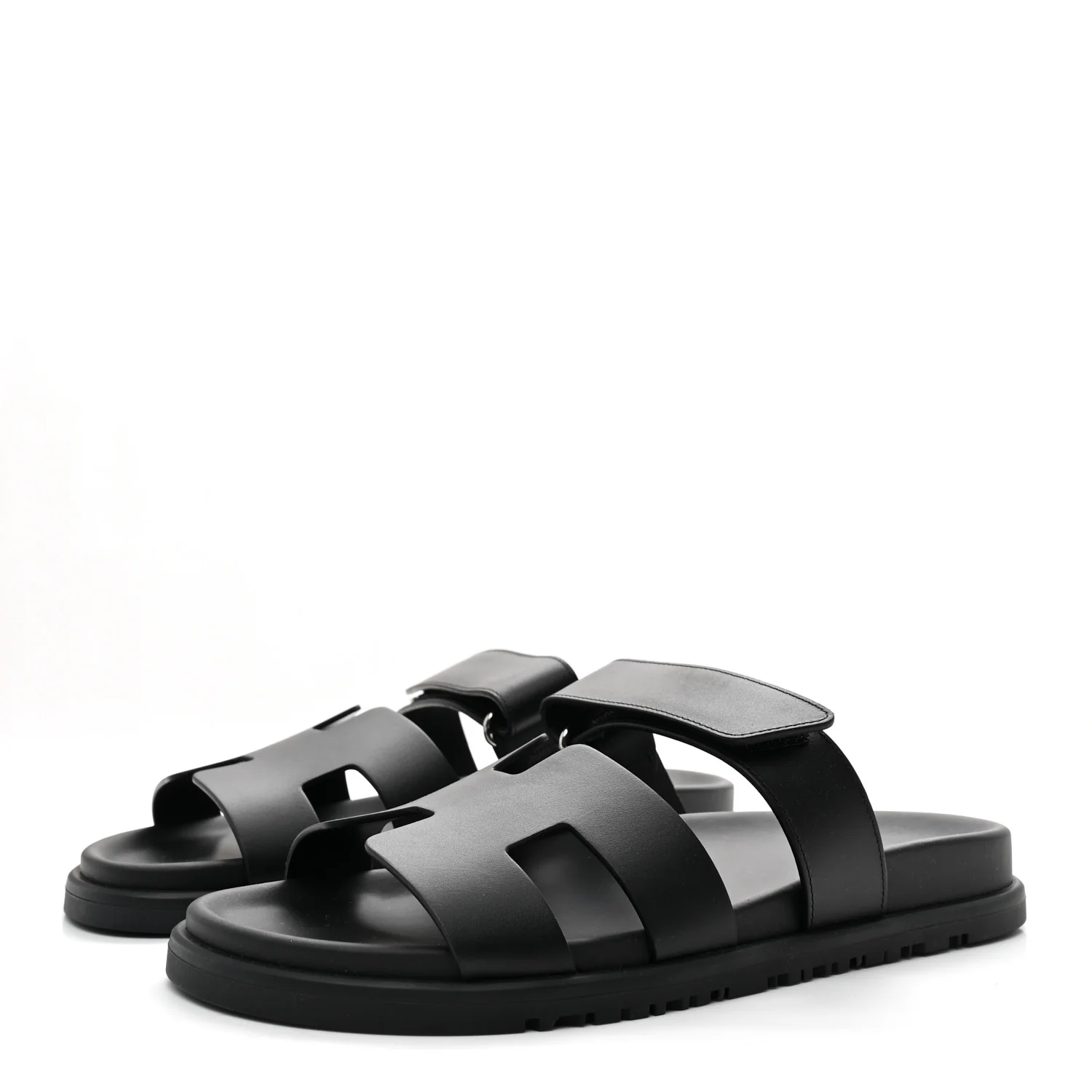Calfskin Womens Chypre Sandals 38 Black - Image 4