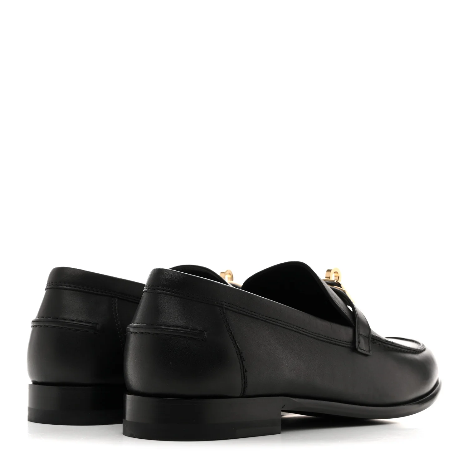 Calfskin Womens Destin Loafers 38.5 Black - Image 5