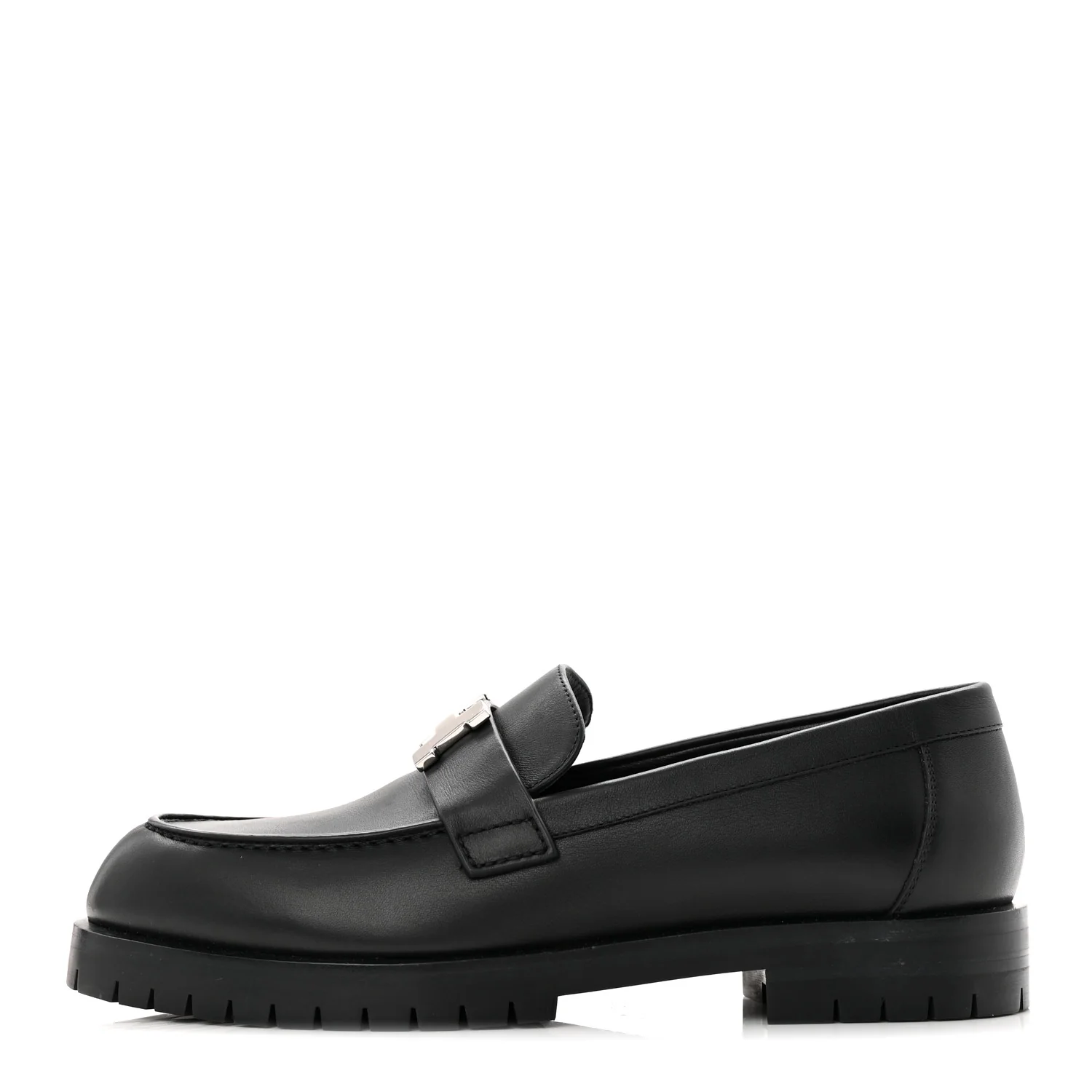 Calfskin Womens Faubourg Loafers 36 Black