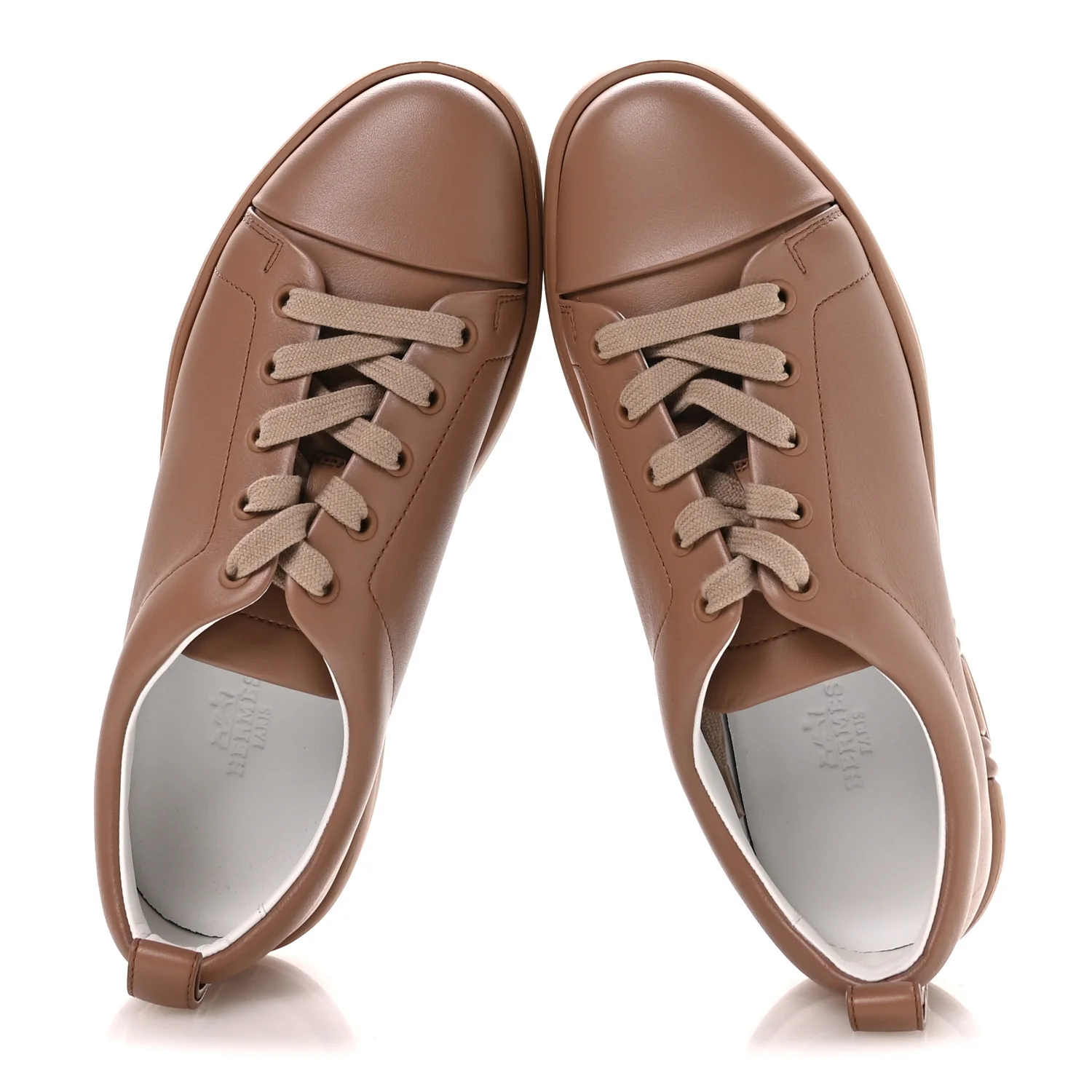 Calfskin Womens Happy Sneakers 37.5 Rose Perle - Image 2