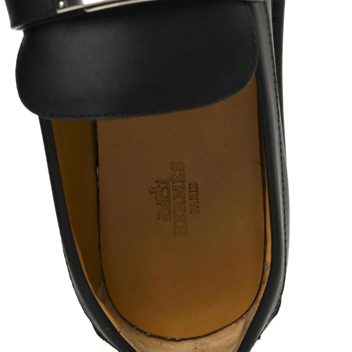Calfskin Womens Icone Loafers 37 Black - Image 7