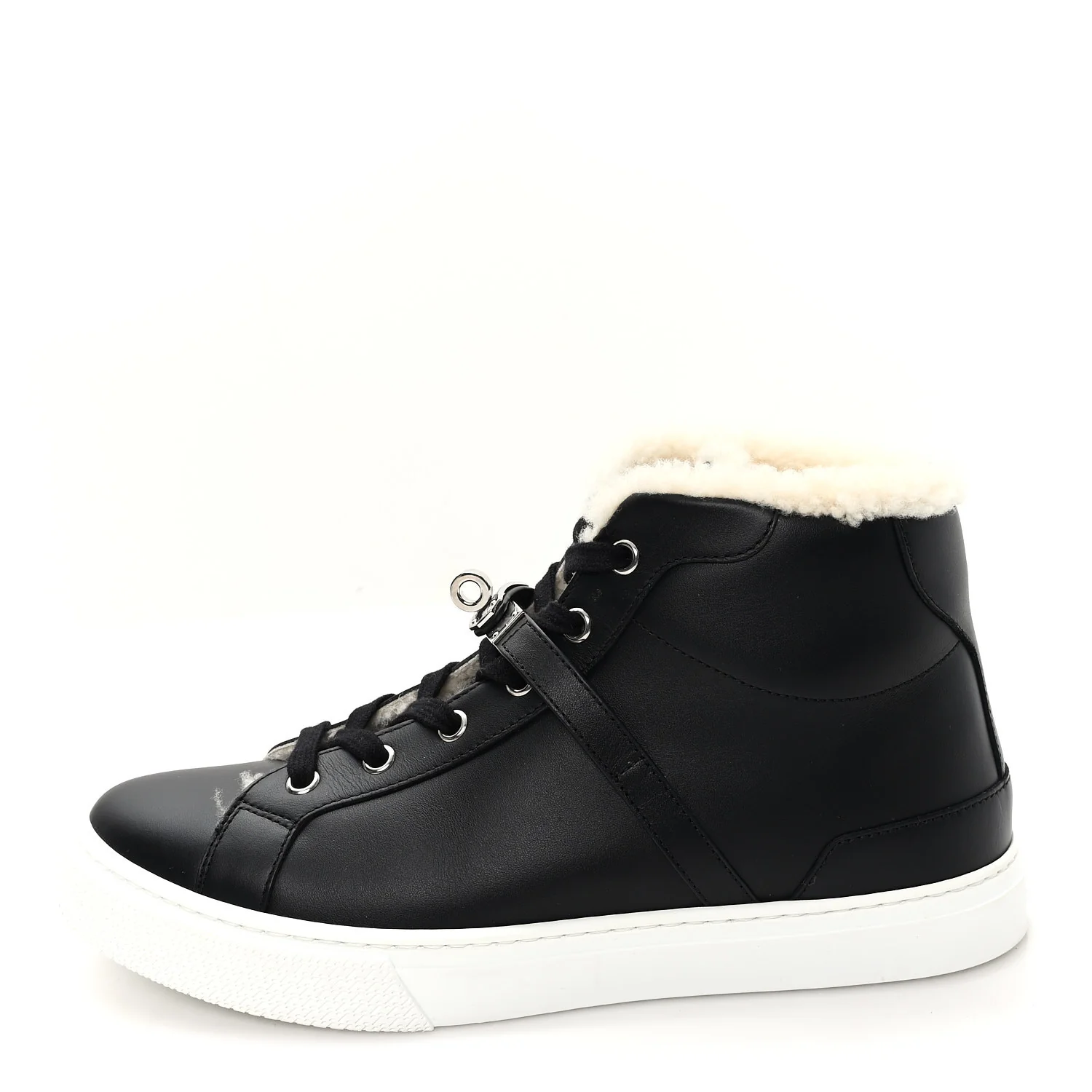 Calfskin Woolskin Daydream Sneakers 39 Black Ecru