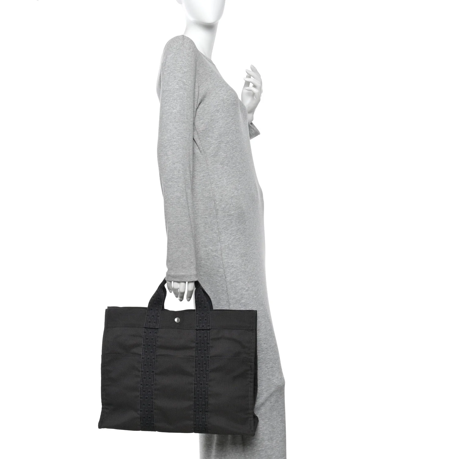 Canvas Herline MM Tote Grey - Image 2
