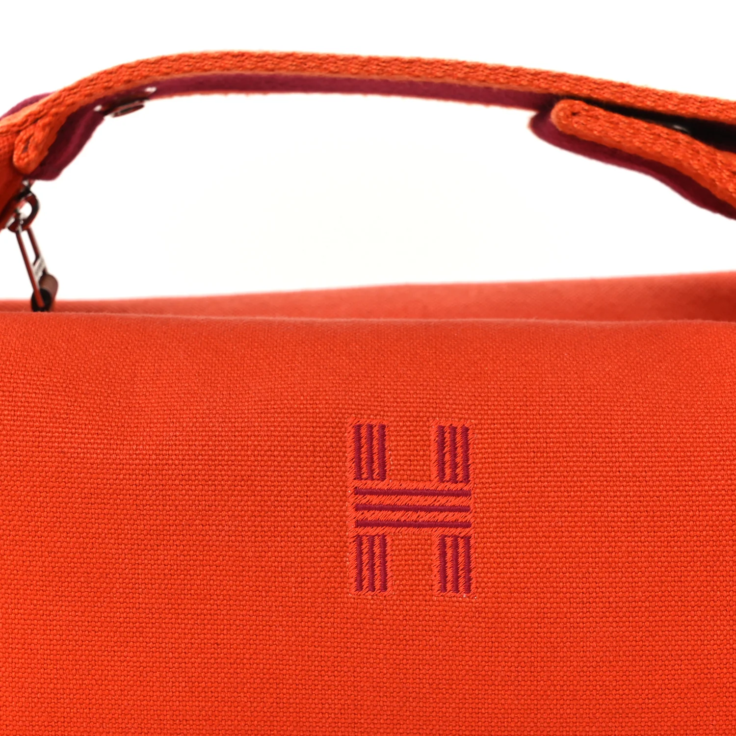 Canvas Small Bride-A-Brac Pouch Orange Burgundy - Image 7