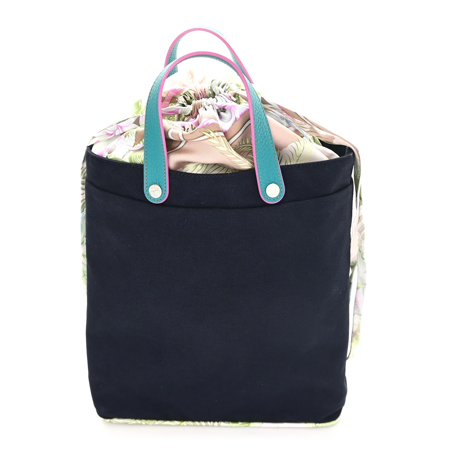 Canvas Taurillon Silk Petit H Tote Multicolor