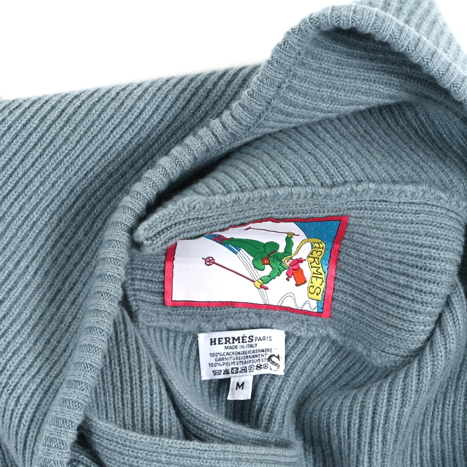Cashmere Juliana Slalom Hooded Muffler M Grey - Image 3