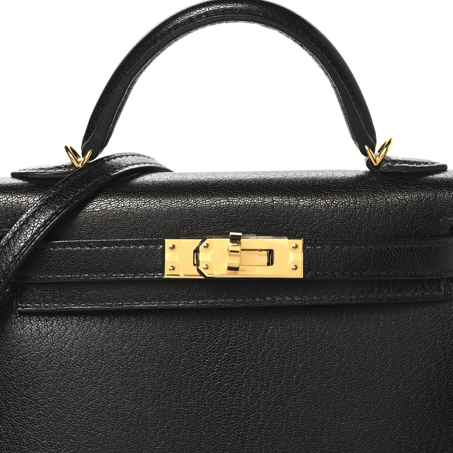 Chevre Chamkila Mini Kelly Sellier 20 Black - Image 8