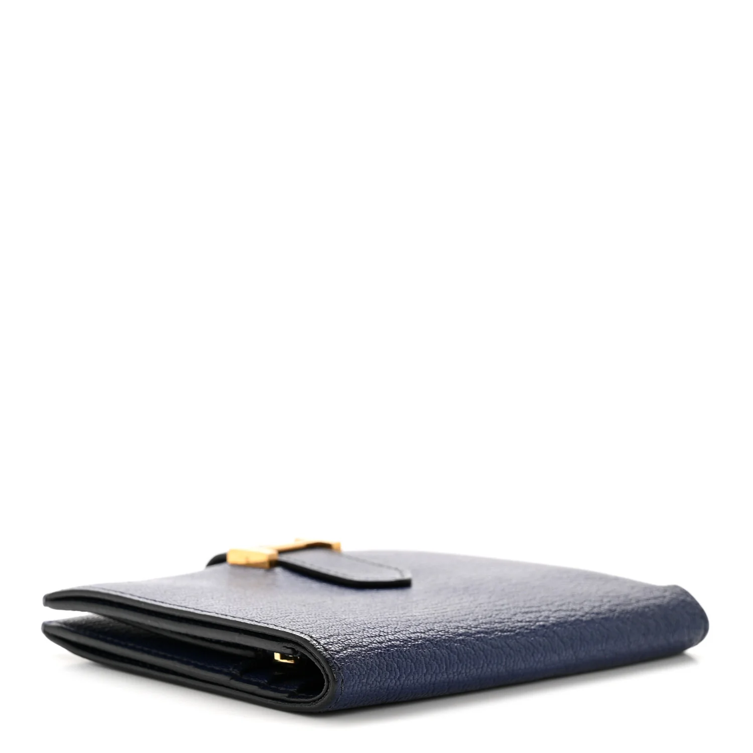 Chevre Mysore Bearn Compact Wallet Bleu Encre - Image 4