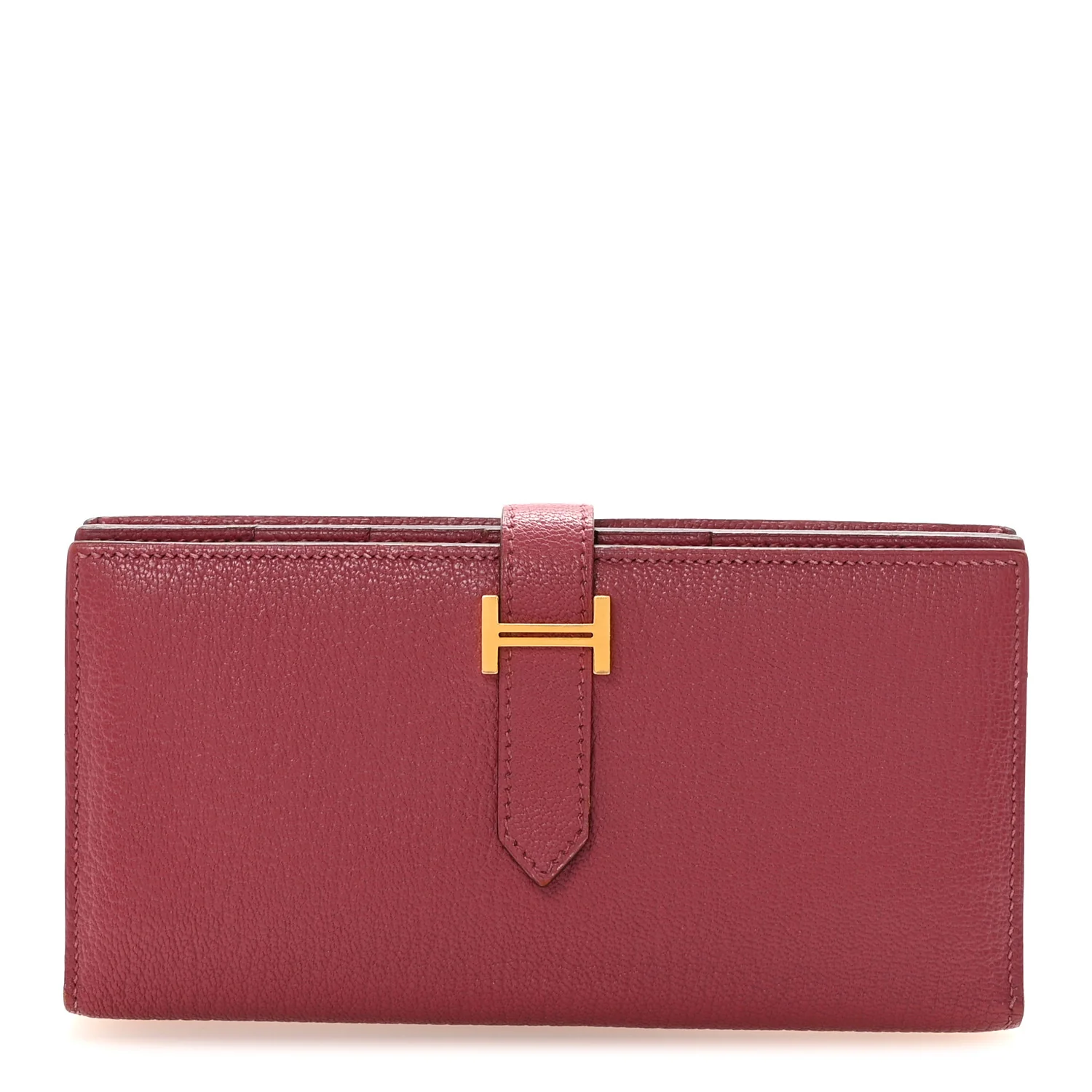 Chèvre Mysore Bearn Gusset Wallet Bois de Rose