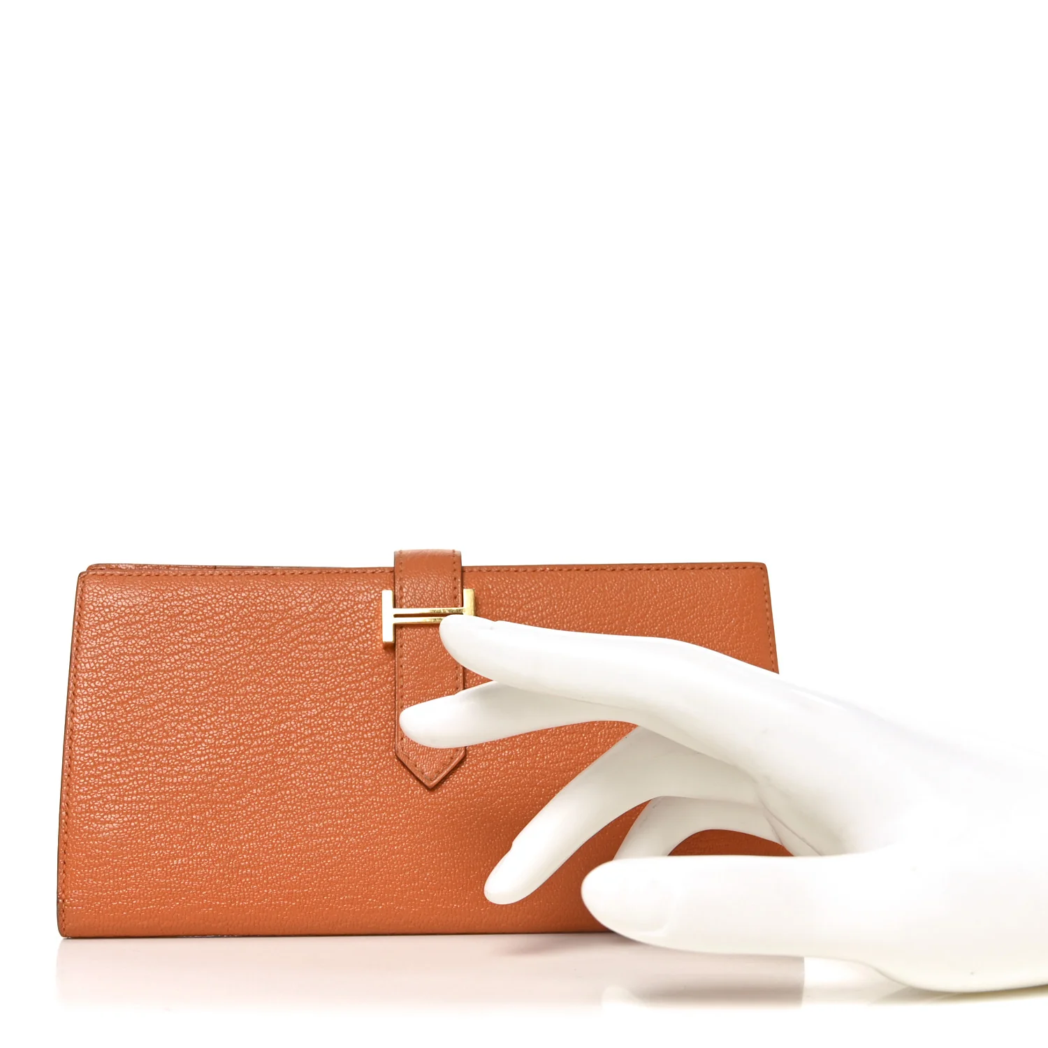 Chèvre Mysore Bearn Gusset Wallet Orange - Image 2