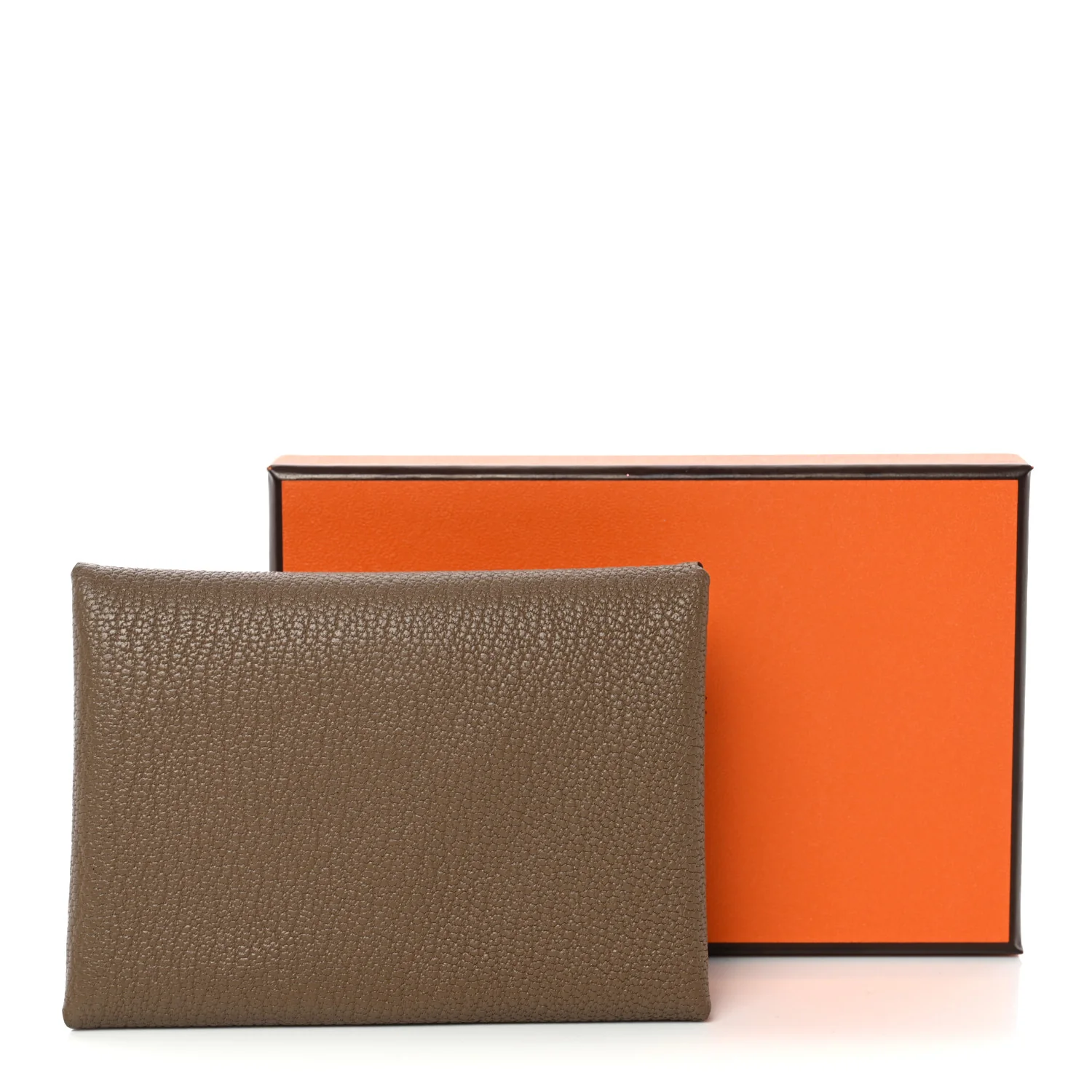 Chevre Mysore Calvi Duo Card Case Etoupe - Image 9