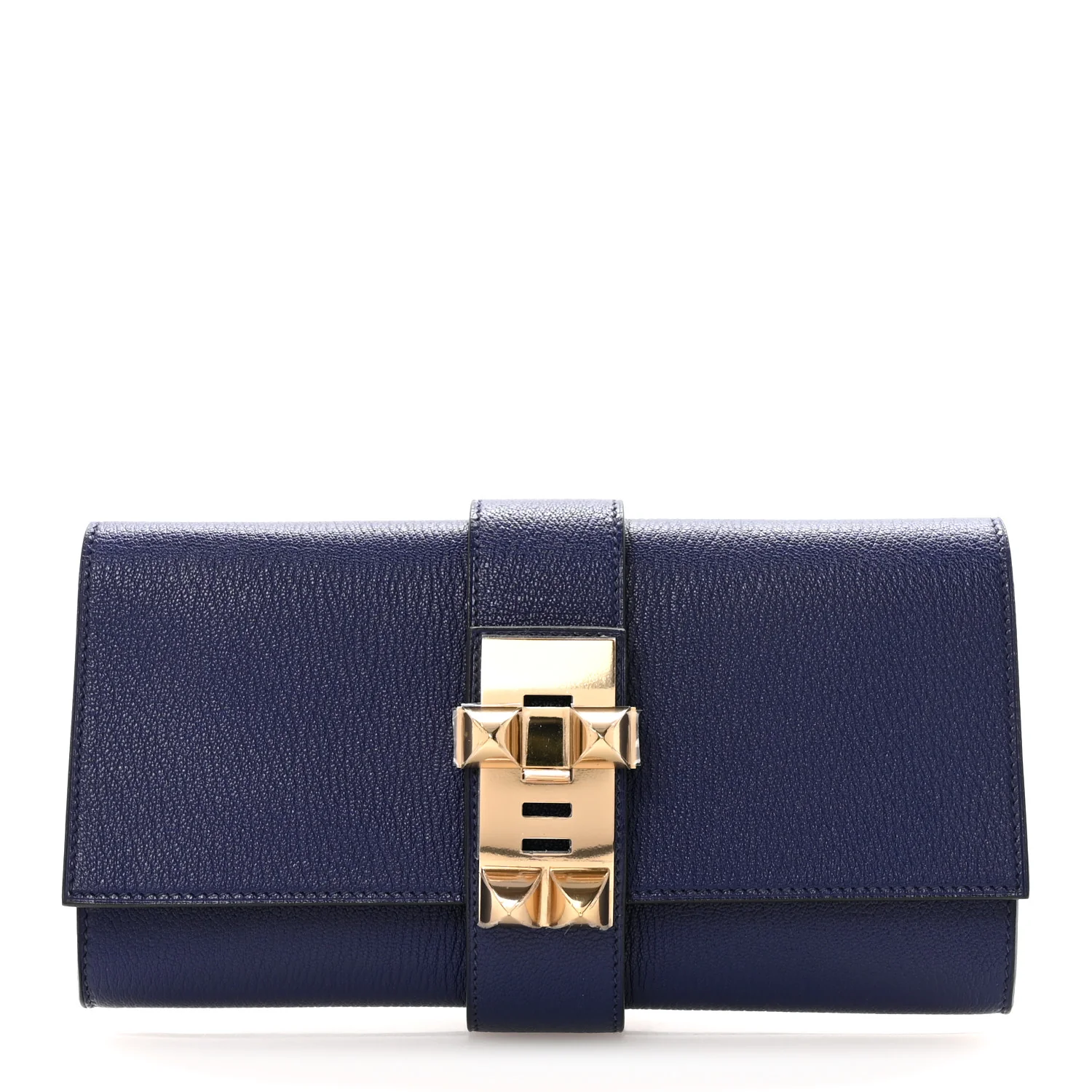 Chevre Mysore Medor 23 Clutch Bleu Encre