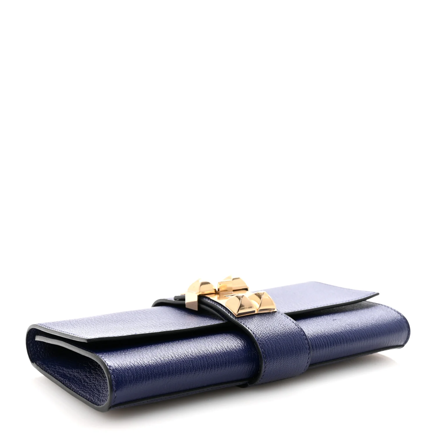 Chevre Mysore Medor 23 Clutch Bleu Encre - Image 4