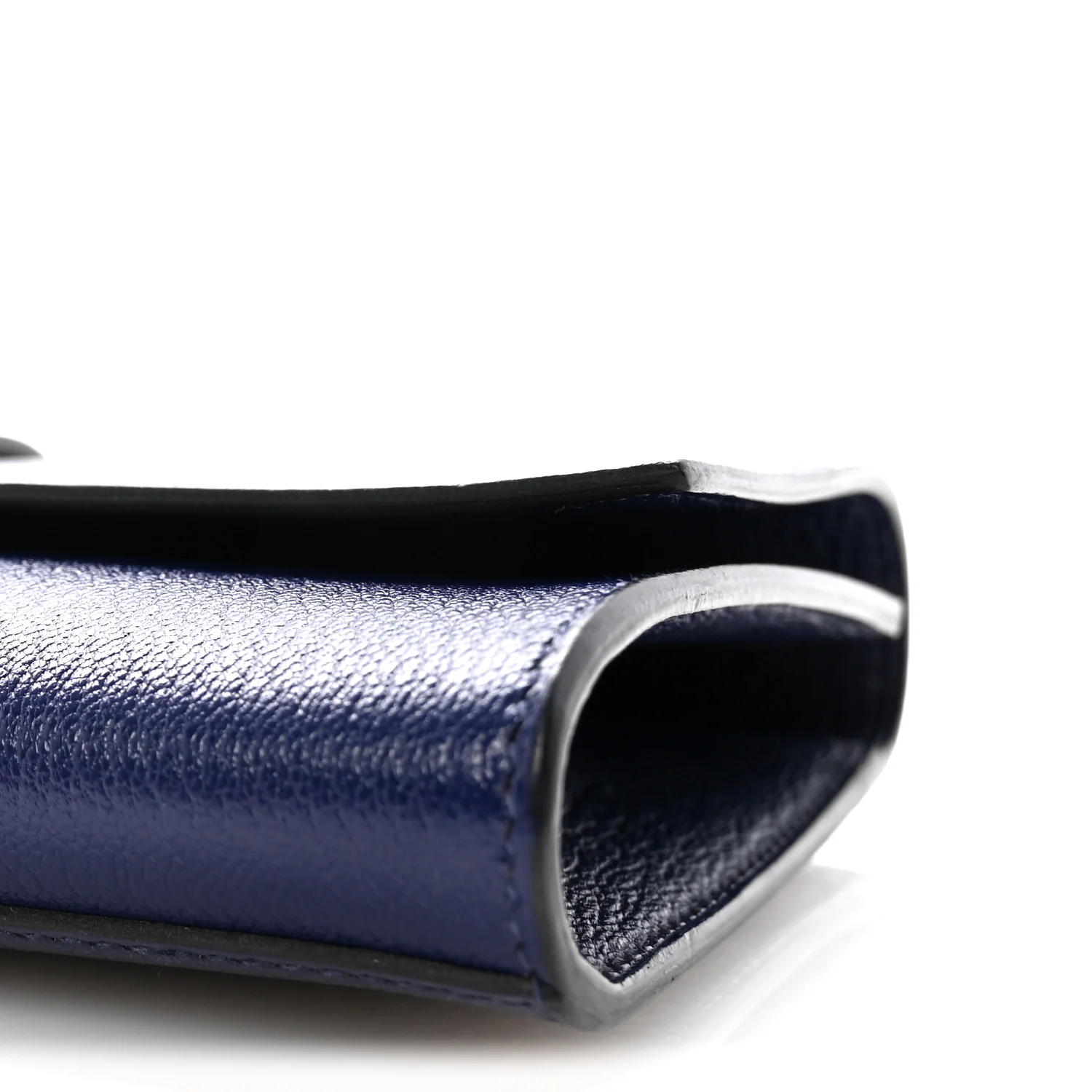 Chevre Mysore Medor 23 Clutch Bleu Encre - Image 9