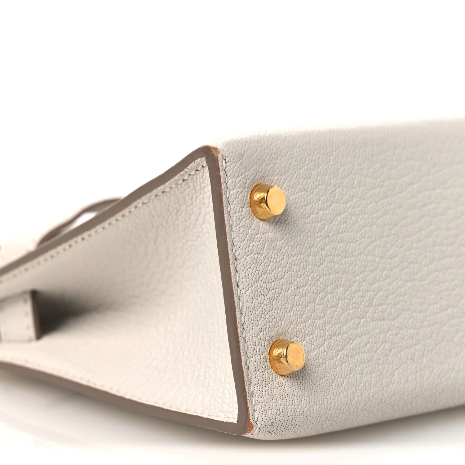 Chevre Mysore Mini Kelly Sellier 20 Mushroom - Image 9