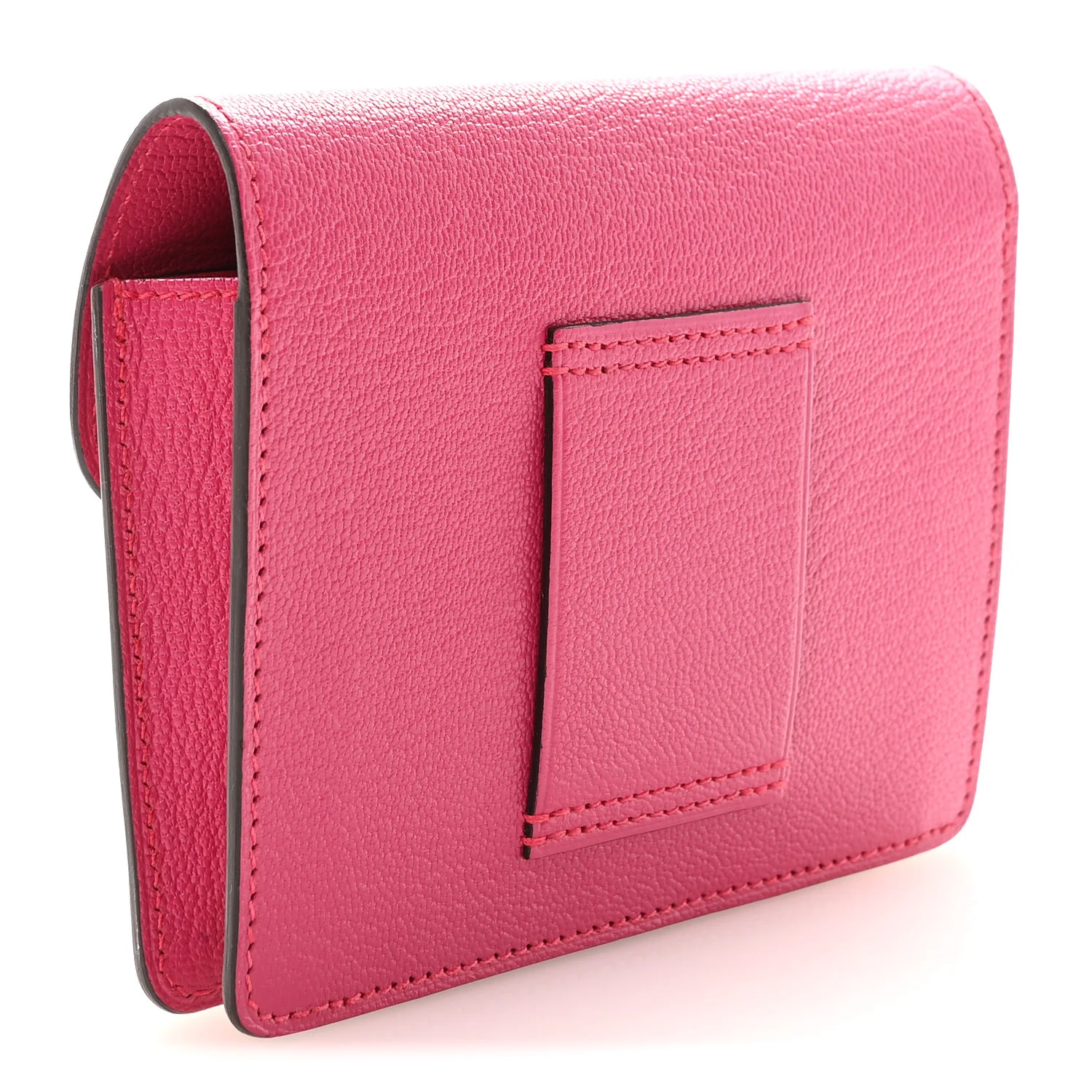 Chevre Mysore Roulis Slim Wallet Rose Shocking - Image 4