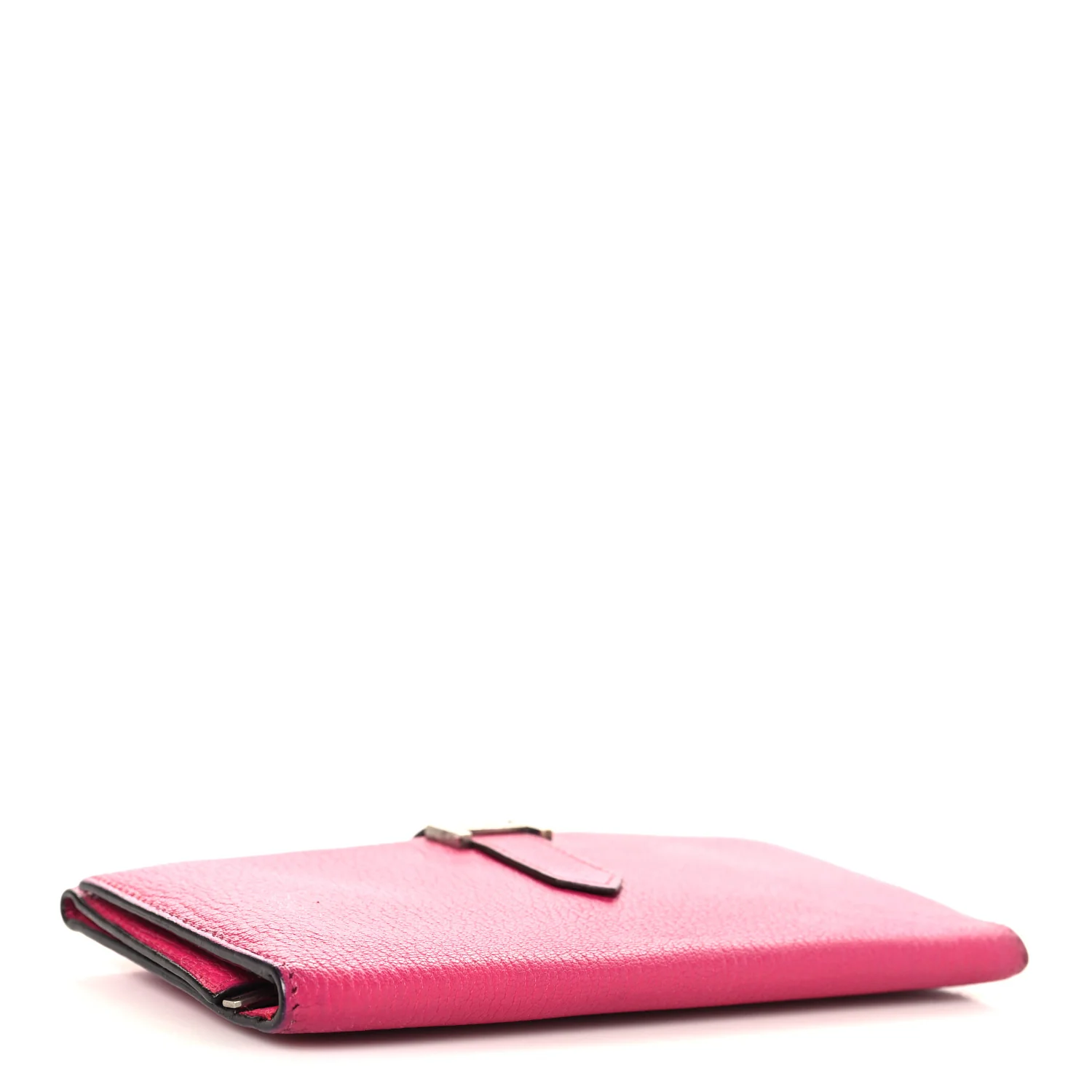 Chevre Mysore Tri-Fold Bearn Wallet Rose Shocking - Image 4