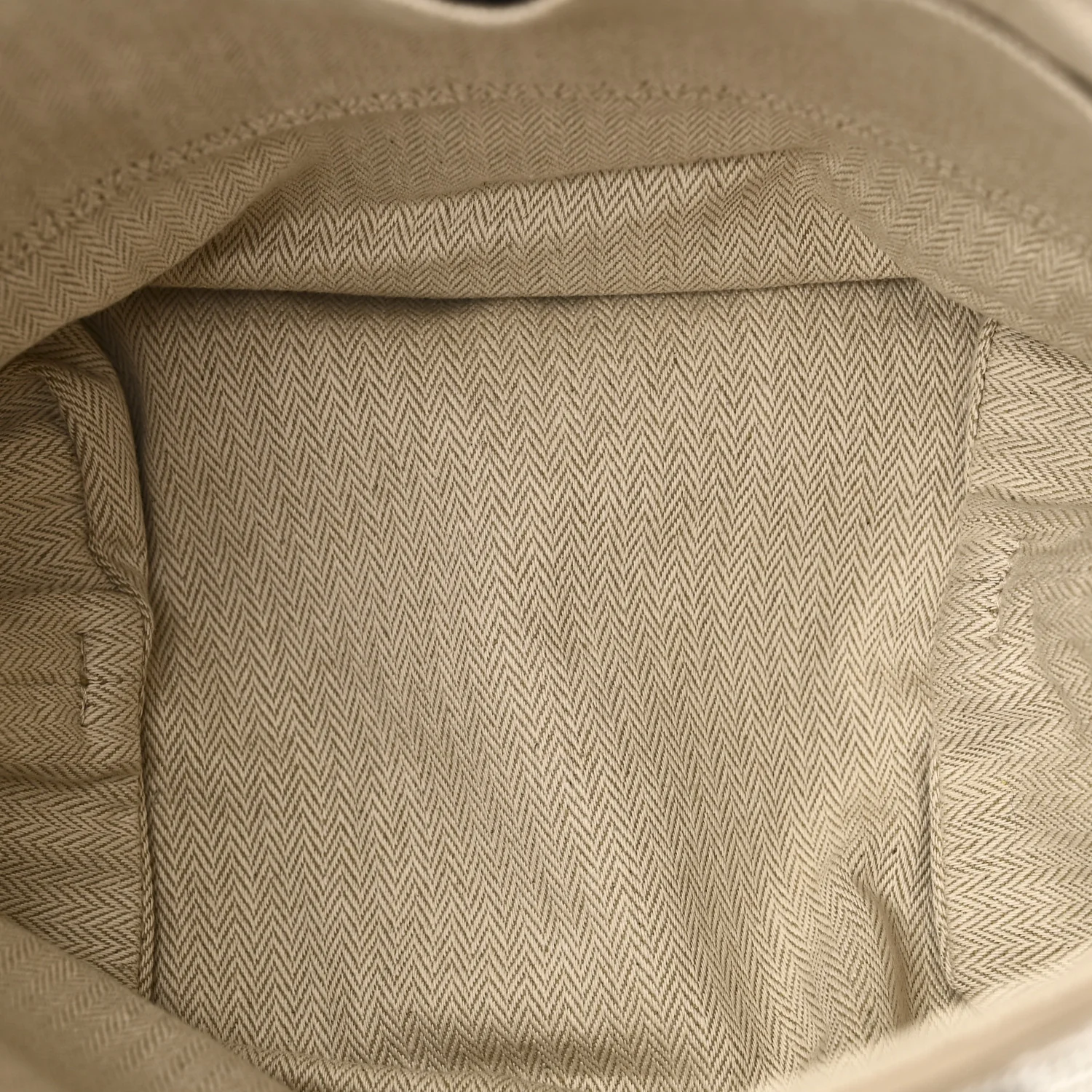 Chevron Herringbone Canvas Chennai PM Tote Etoupe - Image 5