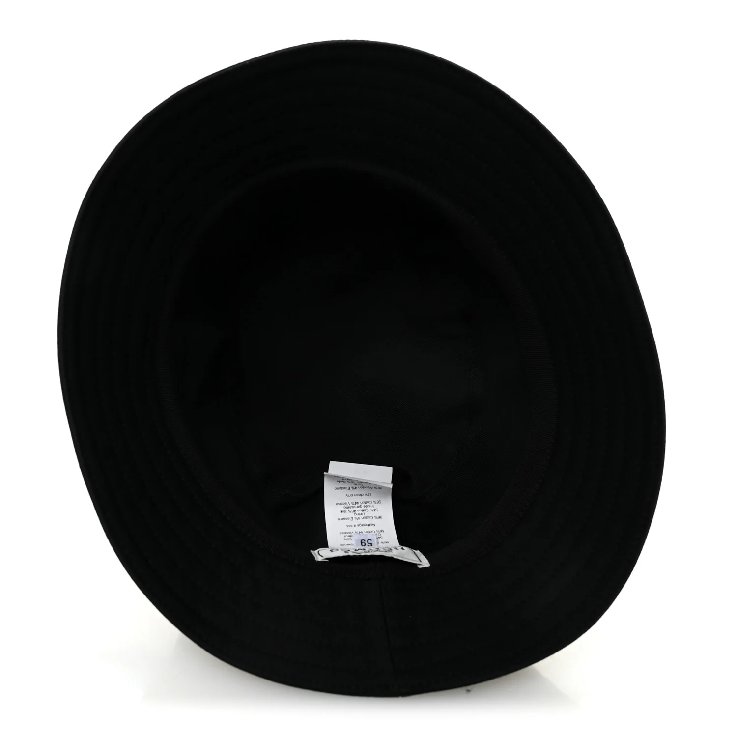Cotton Embroidered Harper Emile Bucket Hat 59 Black - Image 7