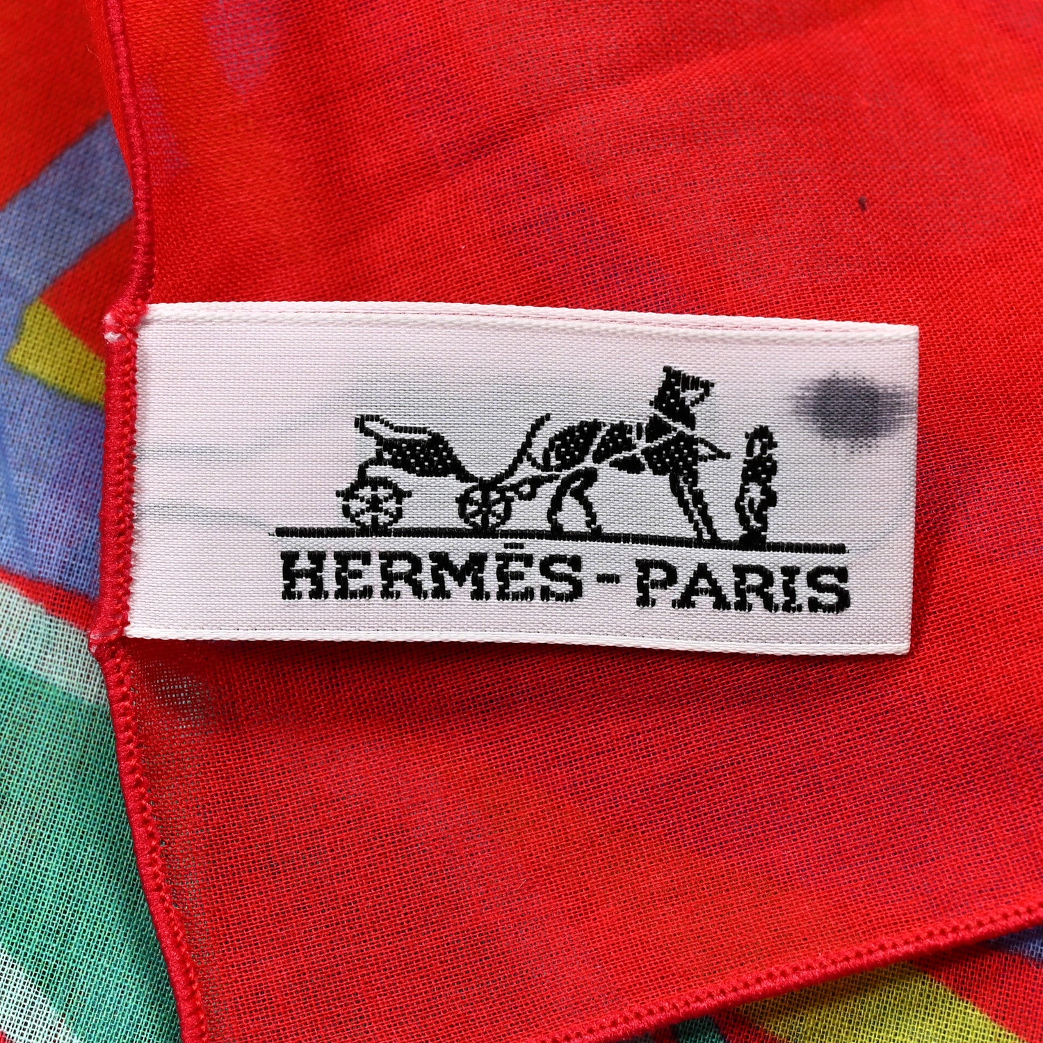 Cotton Pareo Modernisme Tropical Scarf Stole Rouge - Image 2