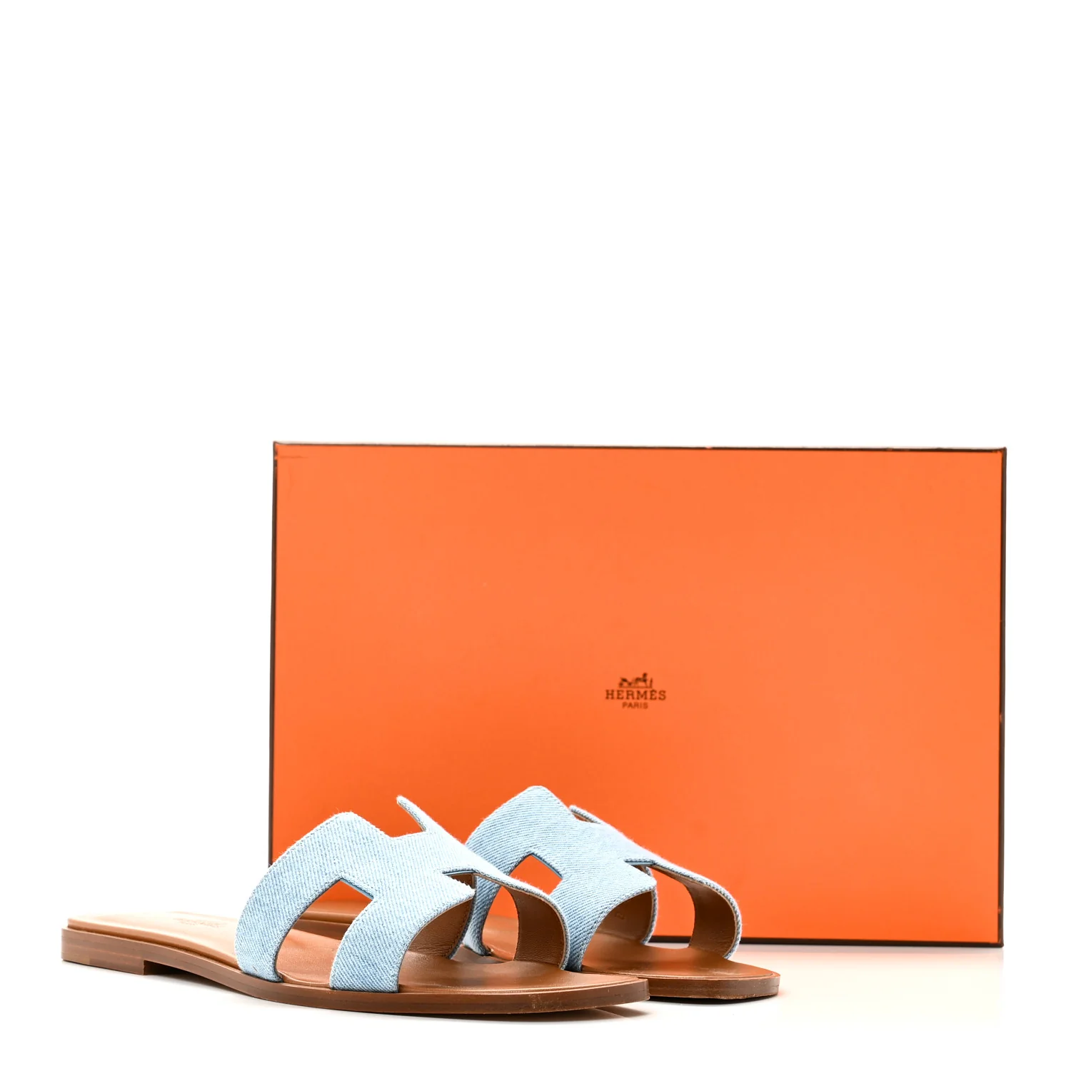Denim Canvas Oran Sandals 40 Bleu Clair - Image 10