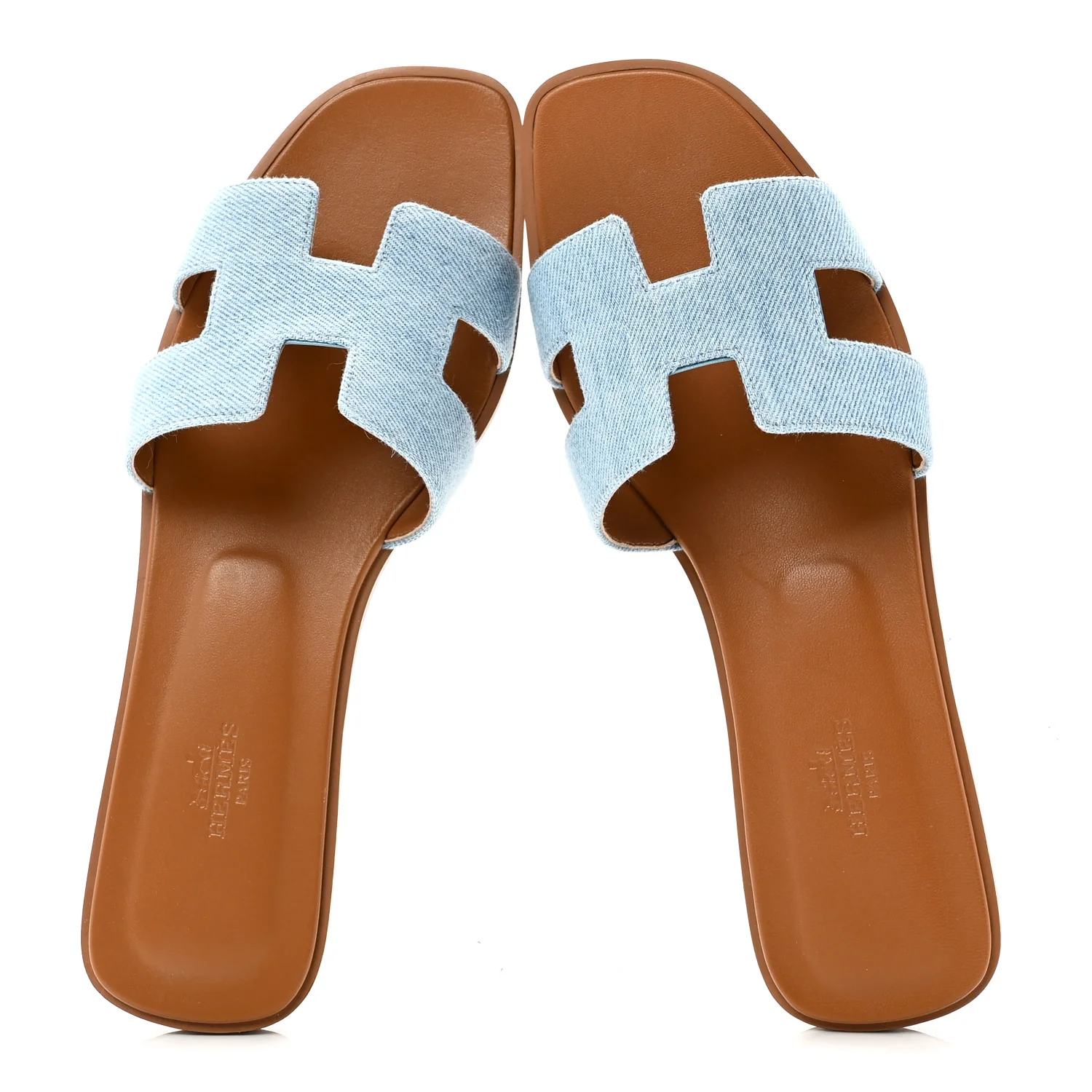 Denim Canvas Oran Sandals 40 Bleu Clair - Image 2