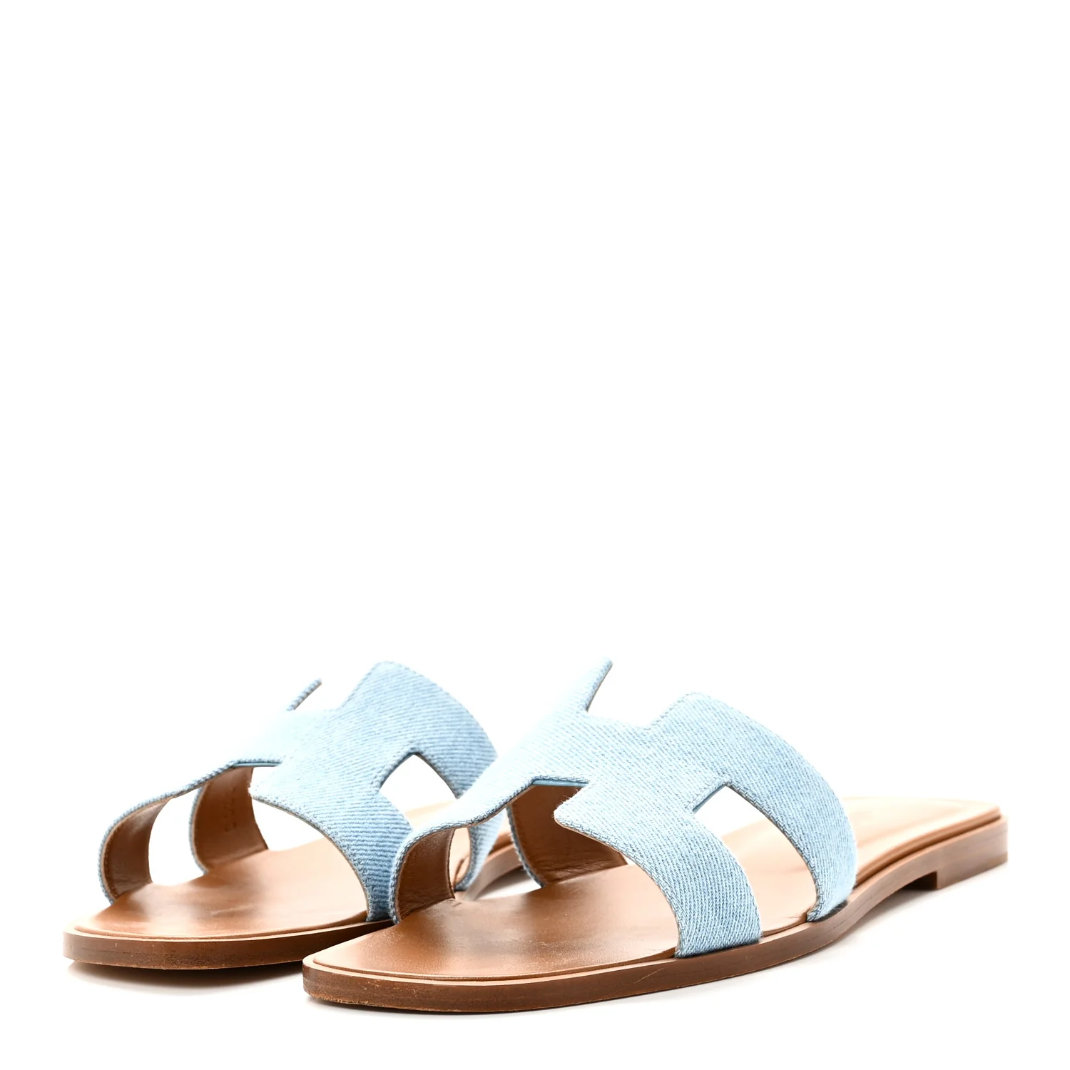 Denim Canvas Oran Sandals 40 Bleu Clair - Image 4