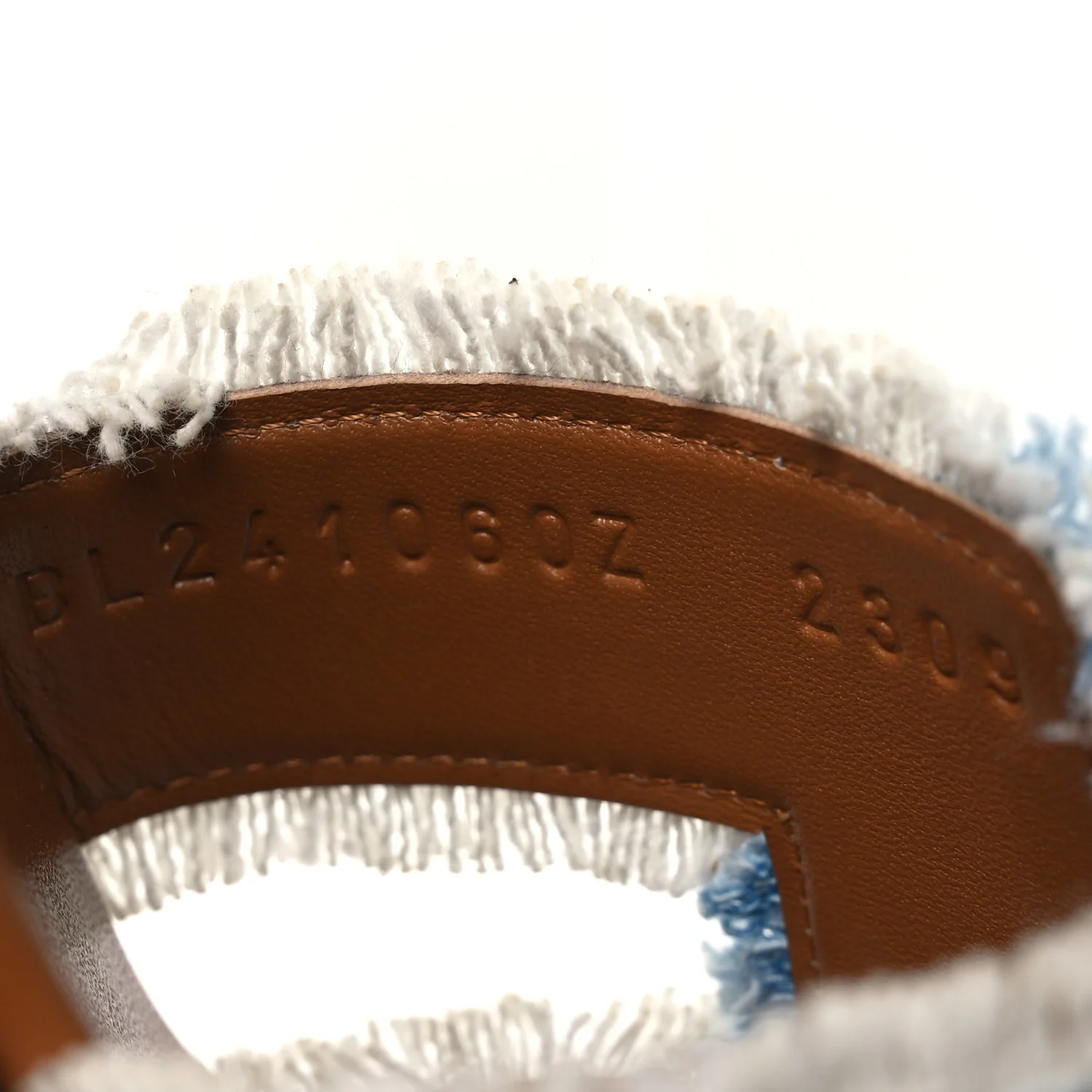 Denim Oran Fringe Sandals 39 Bleu Clair - Image 10