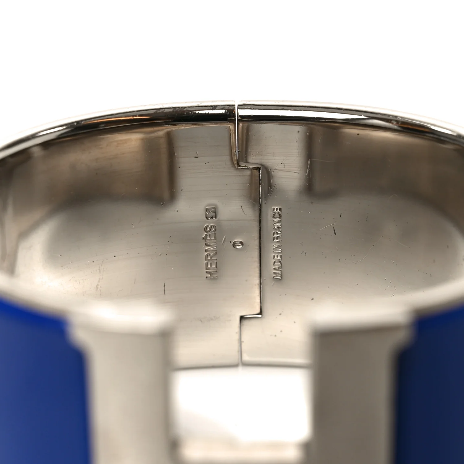 Enamel Extra Wide Clic Clac H Bracelet GM Bleu Electrique - Image 4