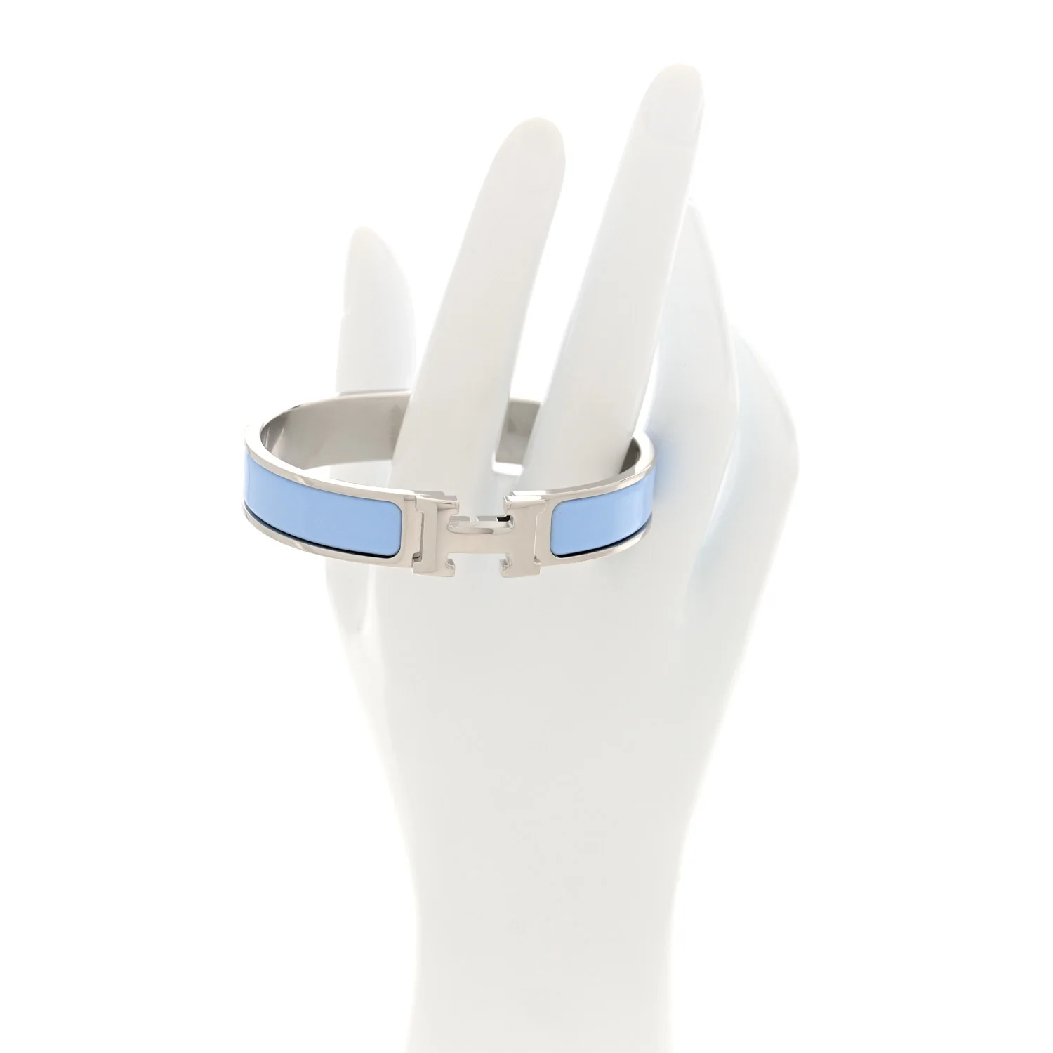 Enamel Narrow Clic Clac H Bracelet Bleu Chemise - Image 2