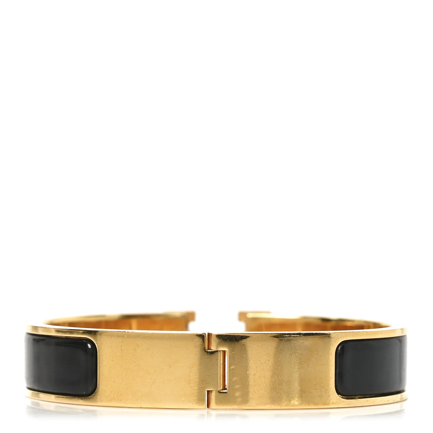 Enamel Narrow Clic Clac H Bracelet PM Black - Image 3