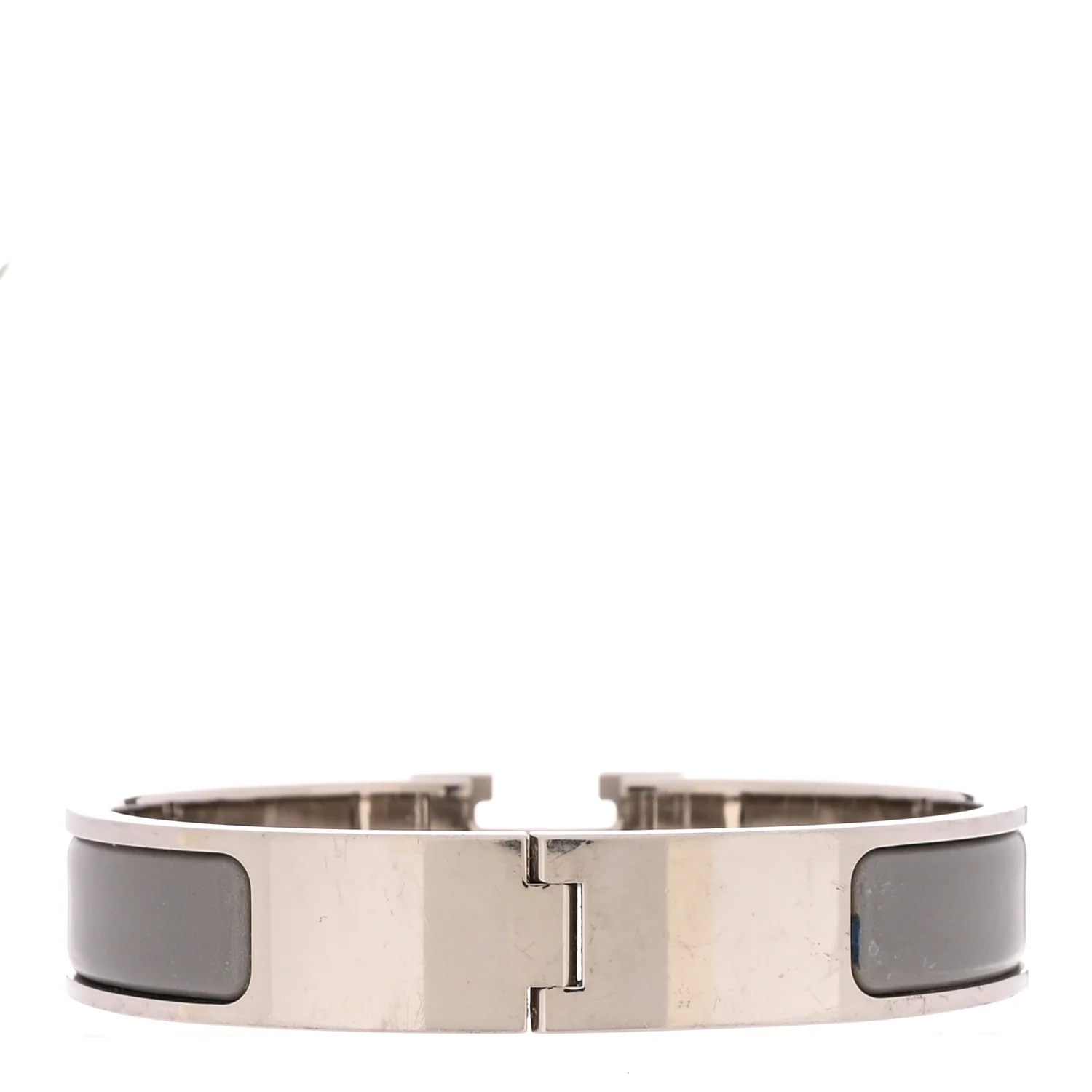 Enamel Narrow Clic Clac H Bracelet PM Gris Macadam - Image 3