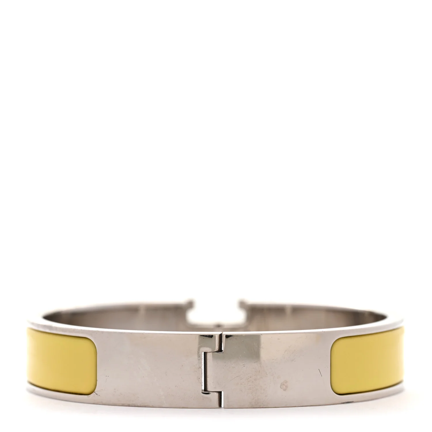 Enamel Narrow Clic Clac H Bracelet PM Jaune Citron White - Image 3