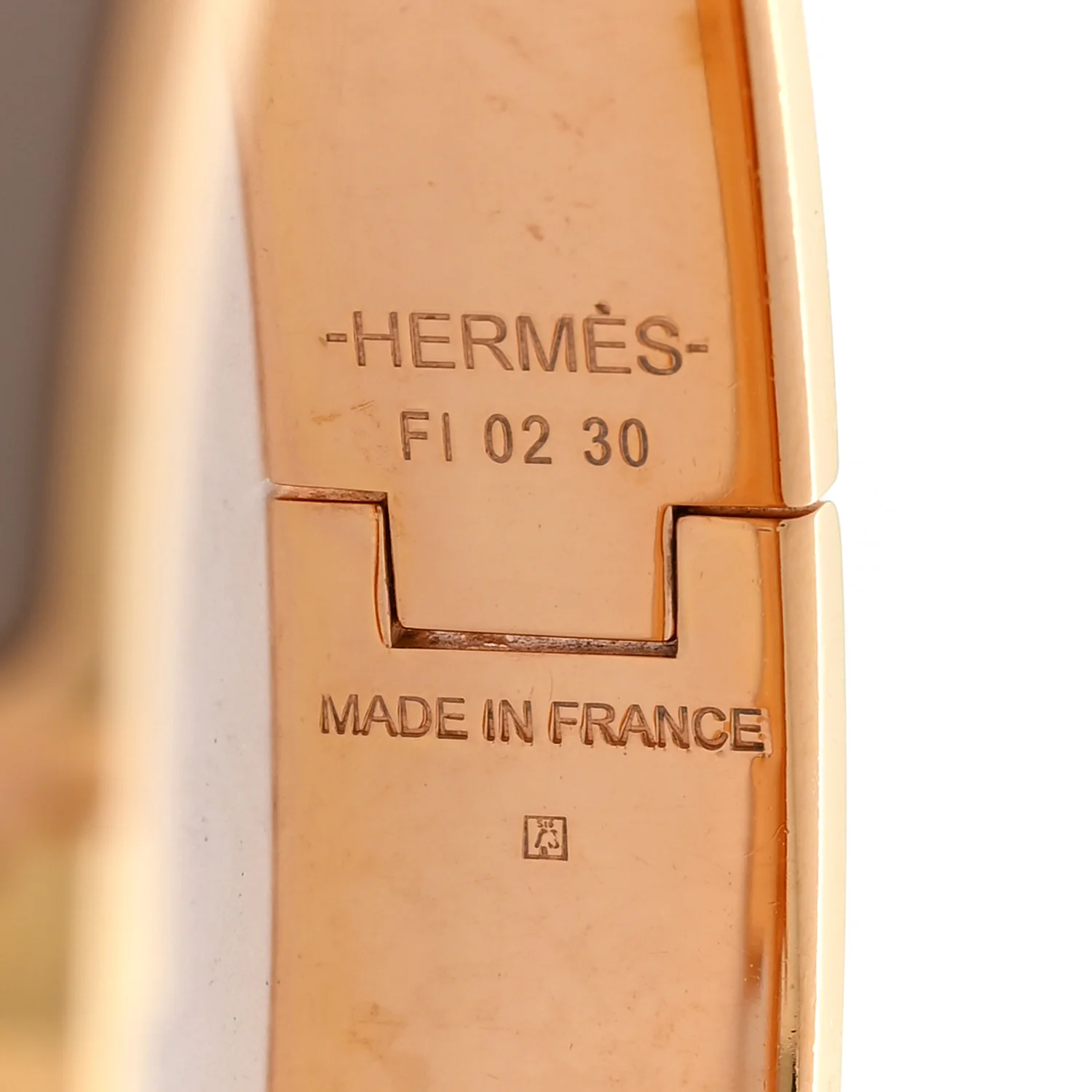 Enamel Narrow Clic Clac H Bracelet PM Marron Glace - Image 4