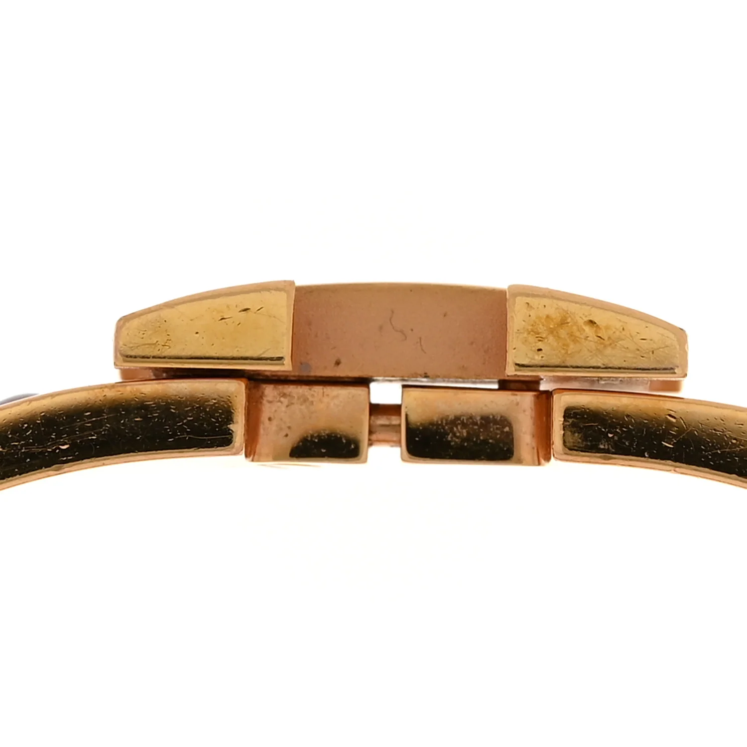Enamel Narrow Clic Clac H Bracelet PM Marron Glace - Image 5